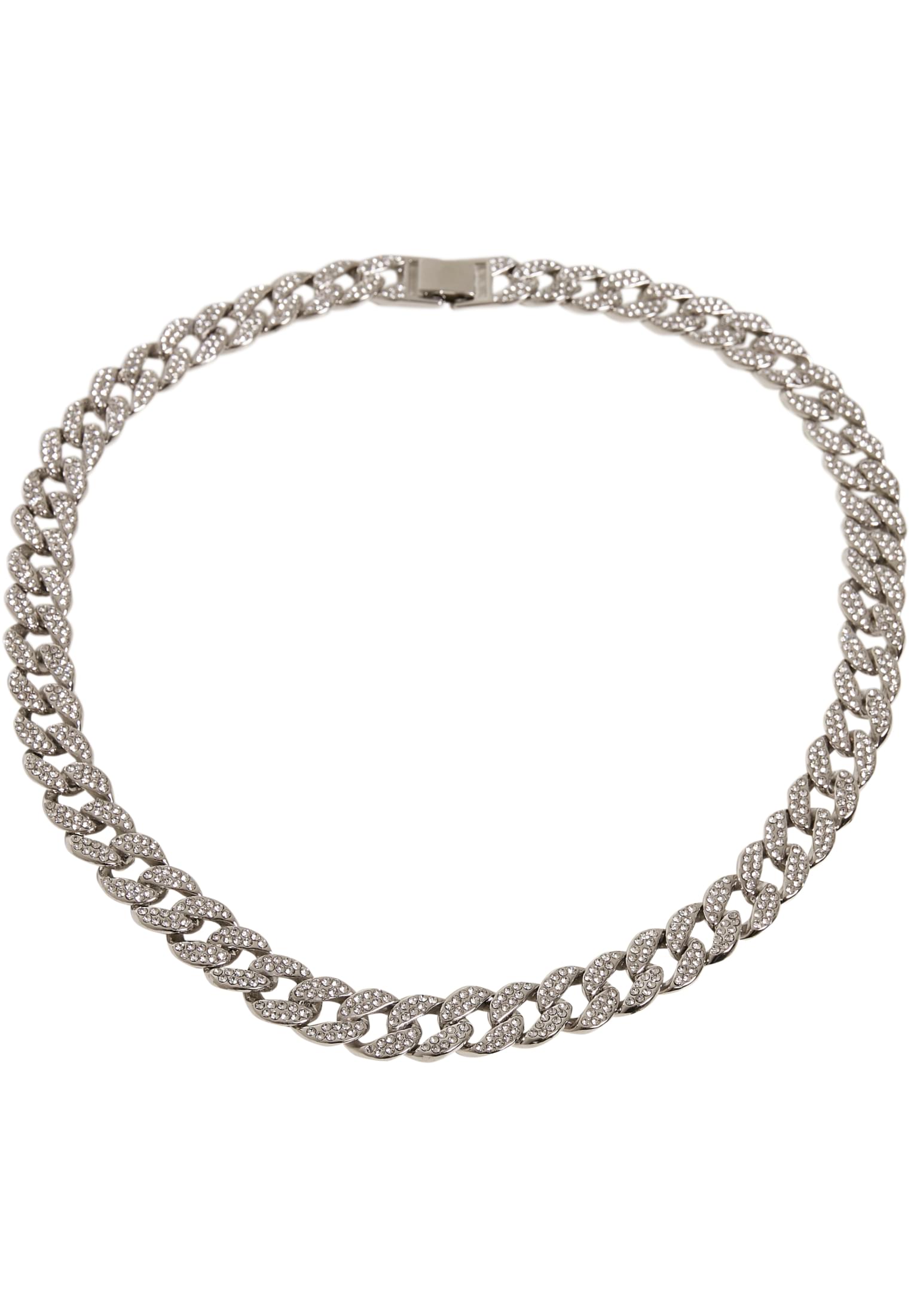 Heavy Necklace With Stones | silver