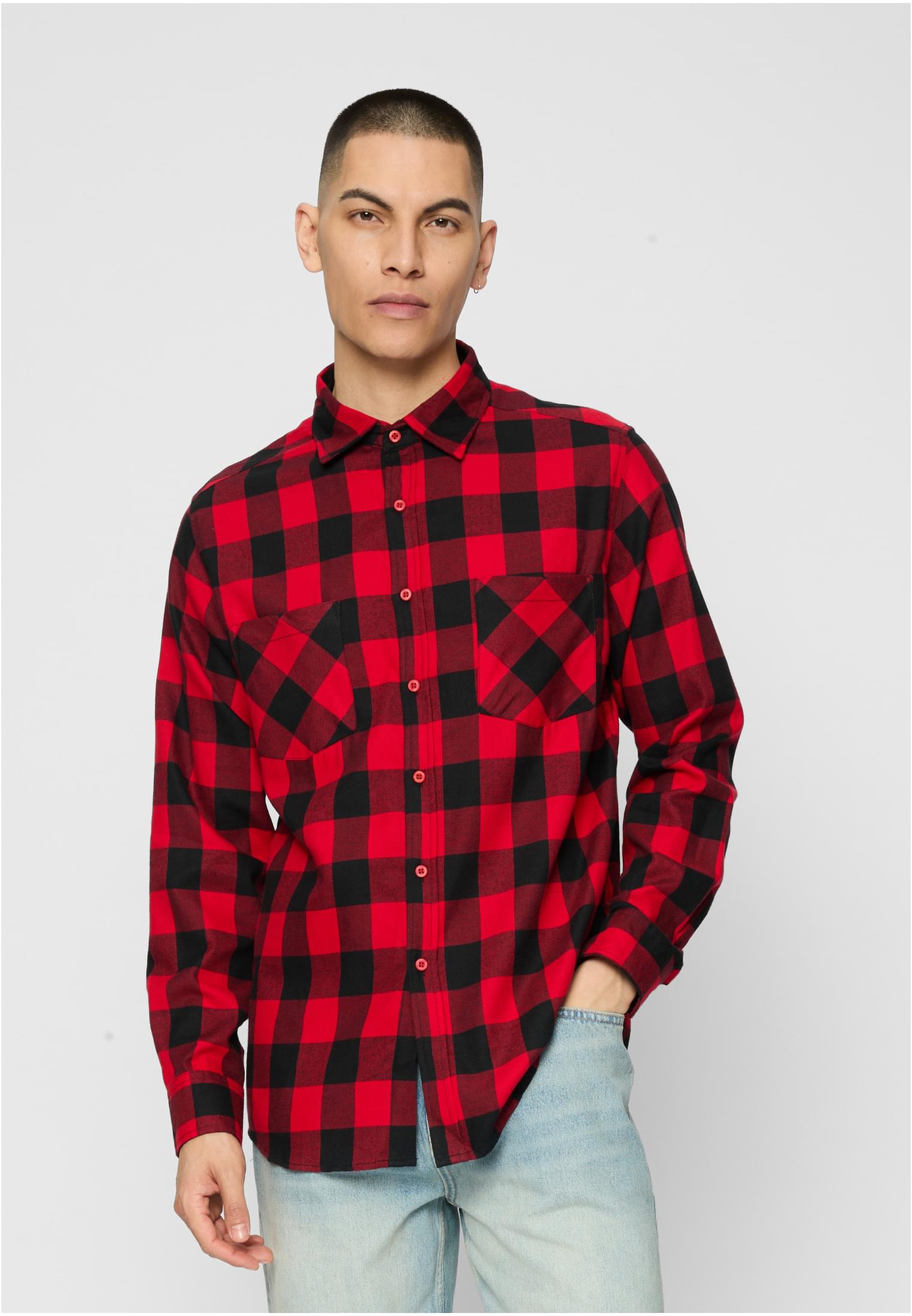 Checked Flanell Shirt | blk/red