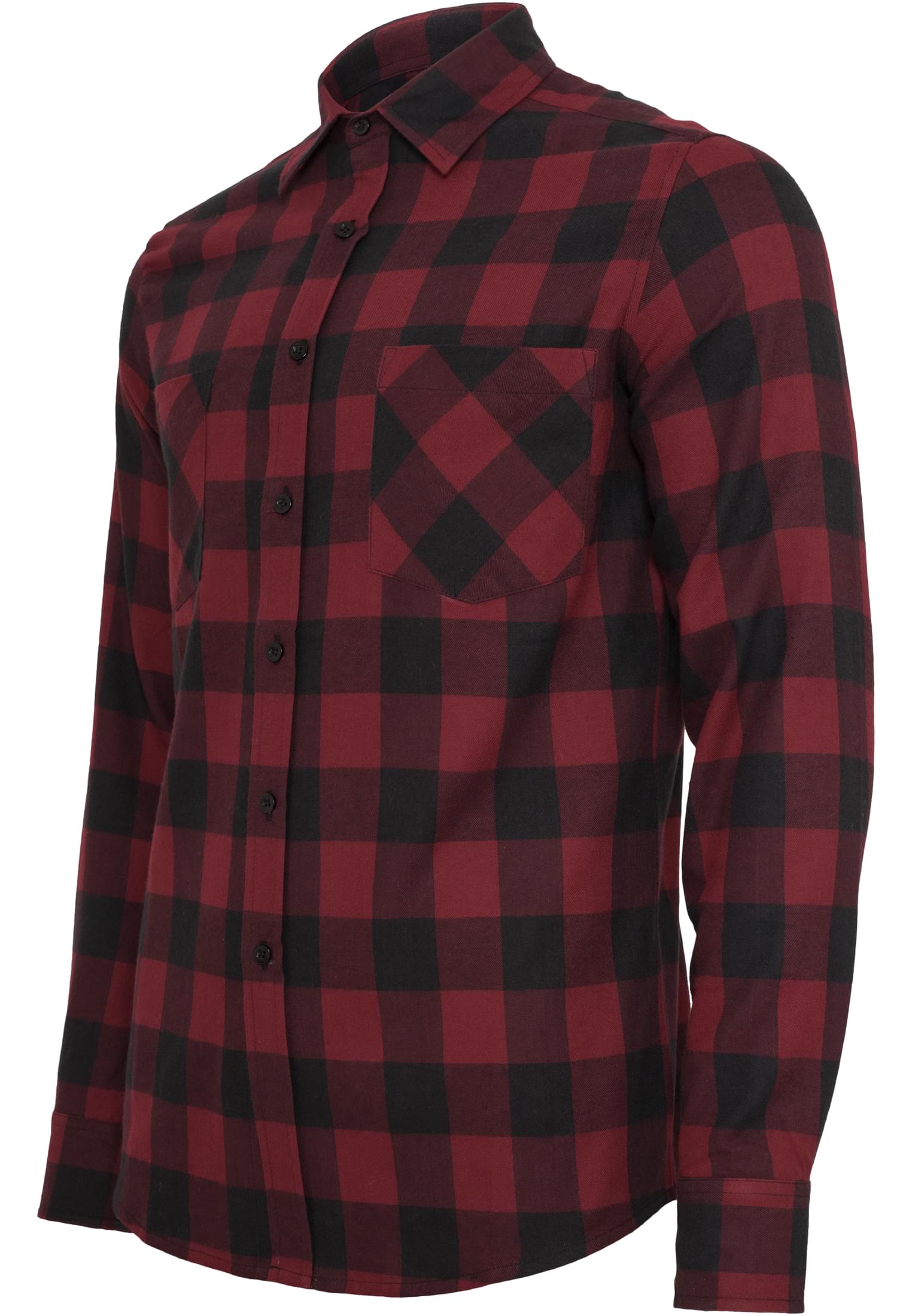 Checked Flanell Shirt | blk/burgundy