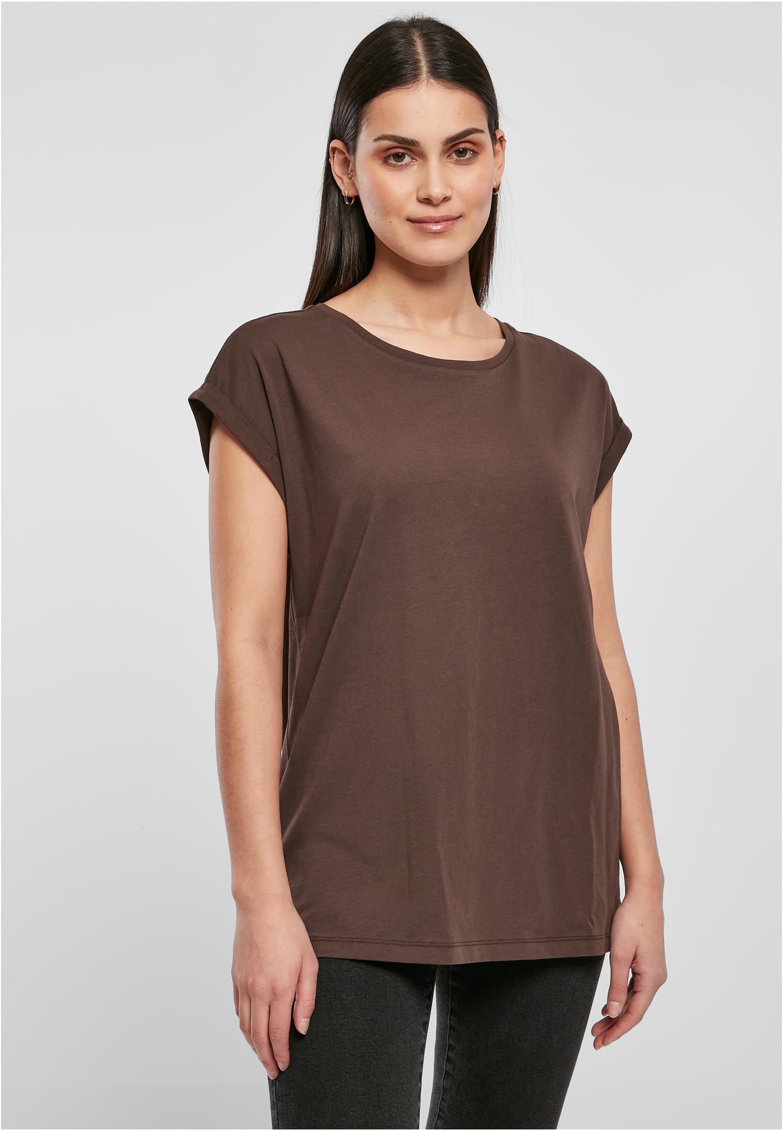 Ladies Organic Extended Shoulder Tee | brown