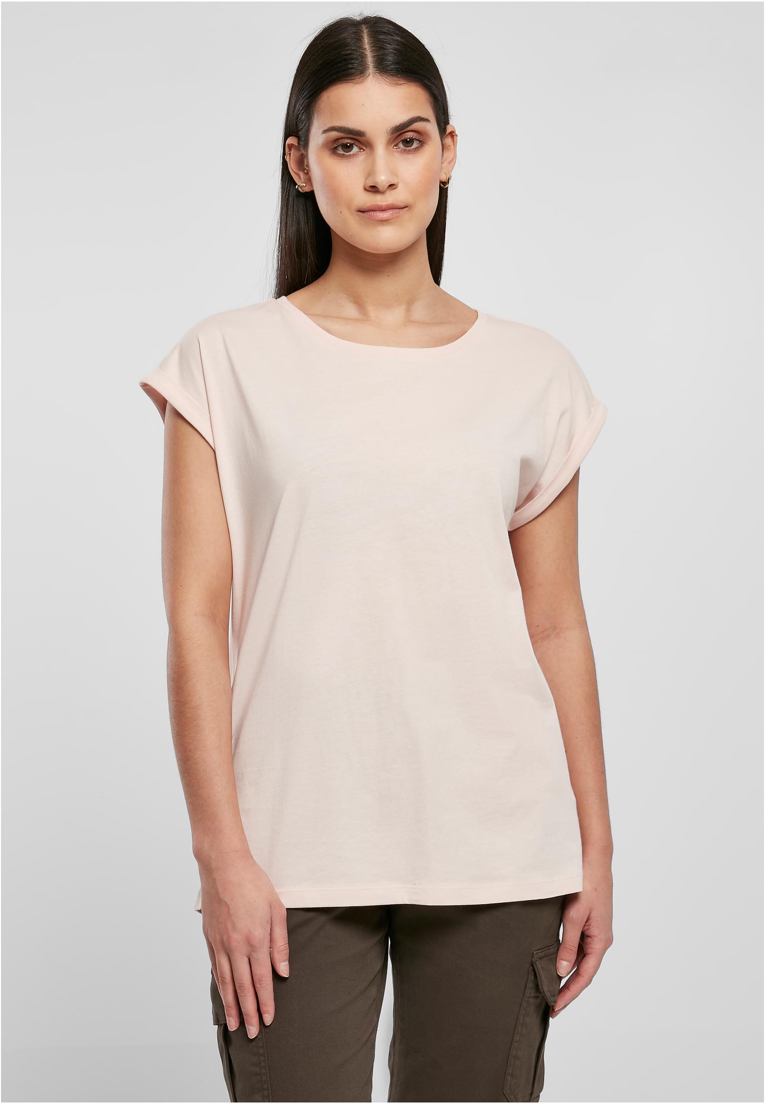 Ladies Organic Extended Shoulder Tee | pink