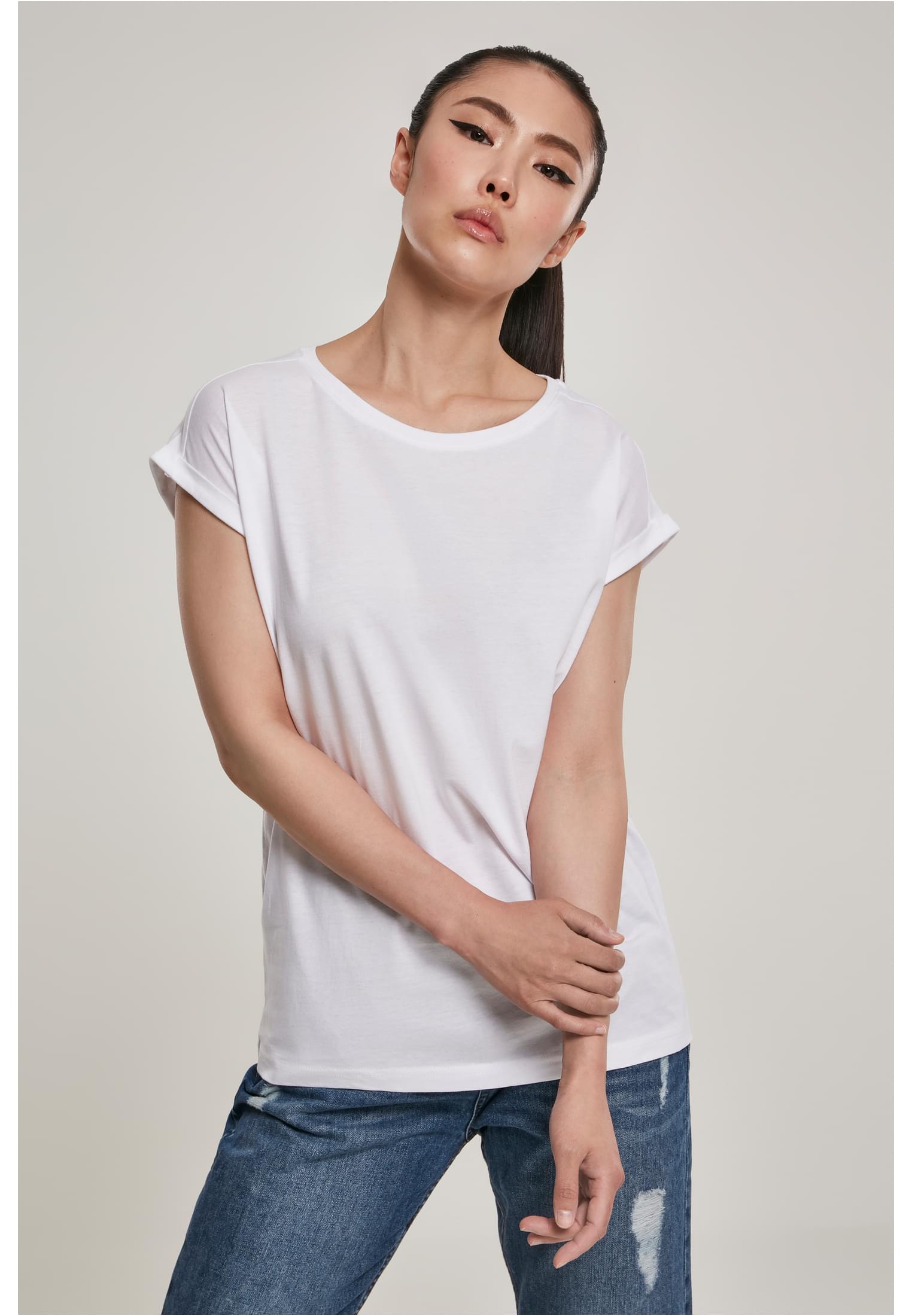 Ladies Organic Extended Shoulder Tee | white