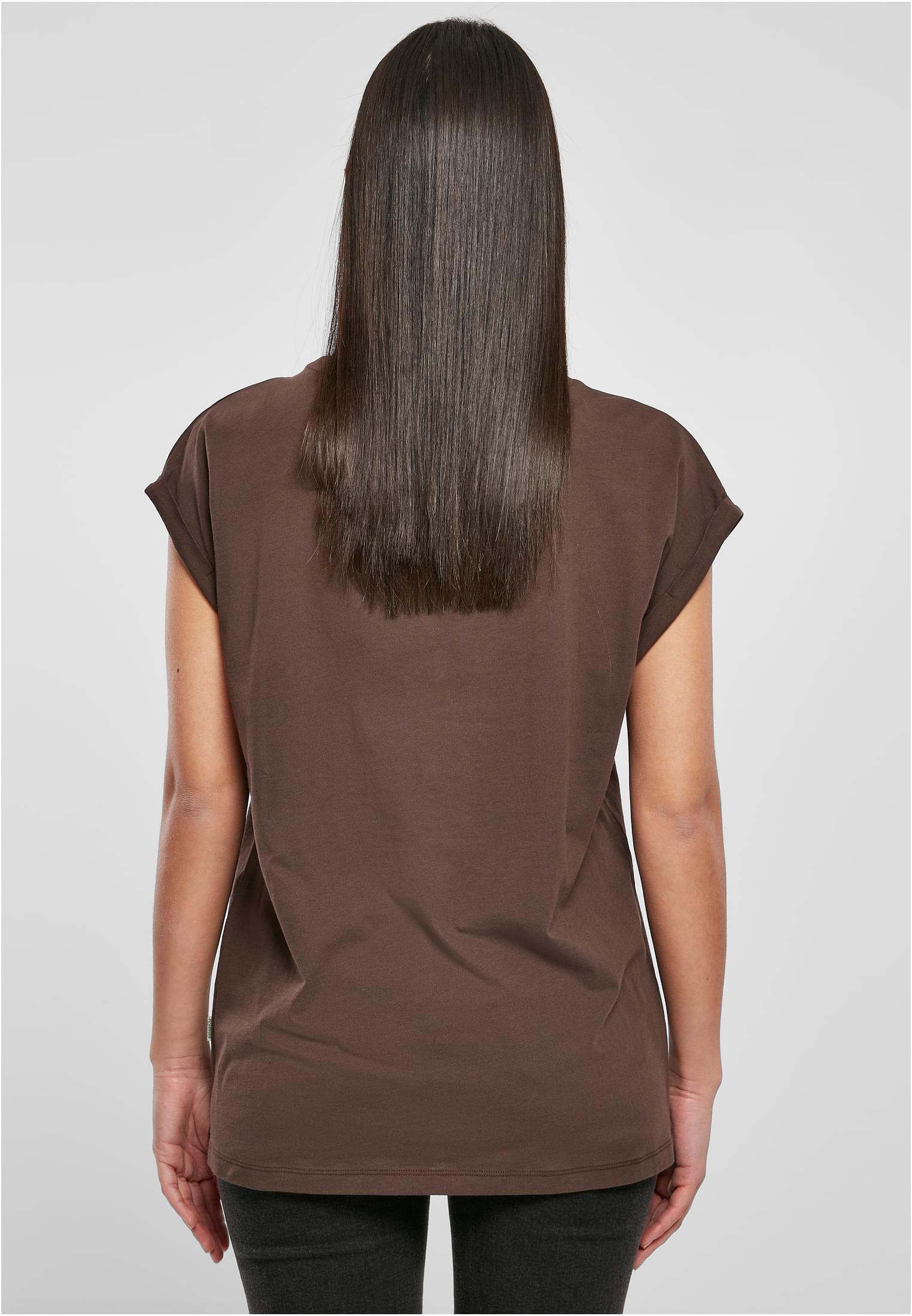 Ladies Organic Extended Shoulder Tee | brown