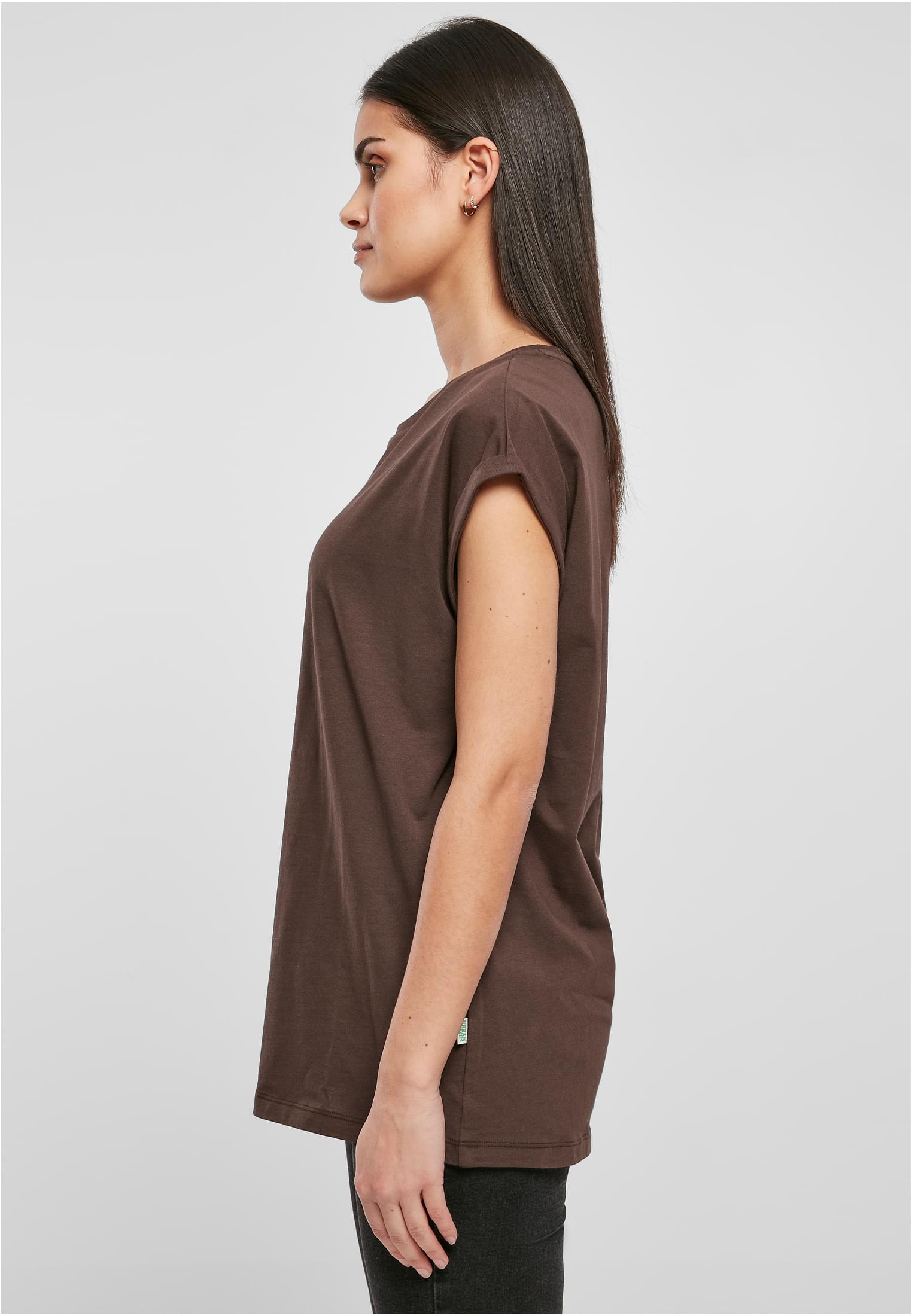 Ladies Organic Extended Shoulder Tee | brown