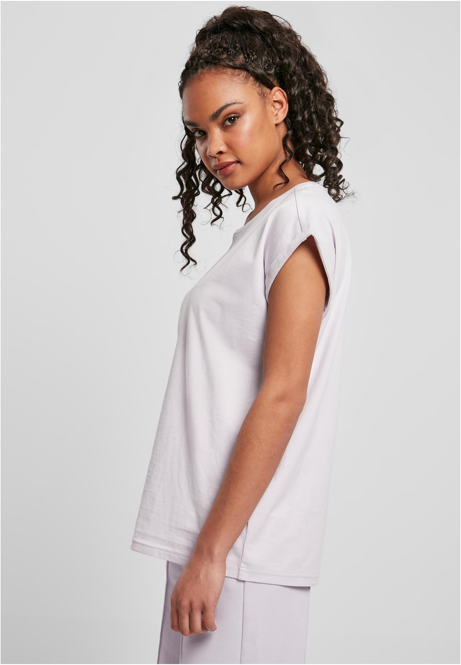 Ladies Organic Extended Shoulder Tee | softlilac