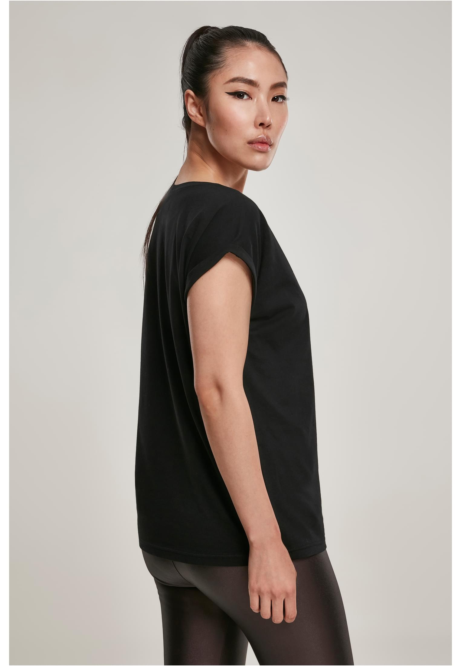 Ladies Organic Extended Shoulder Tee | black