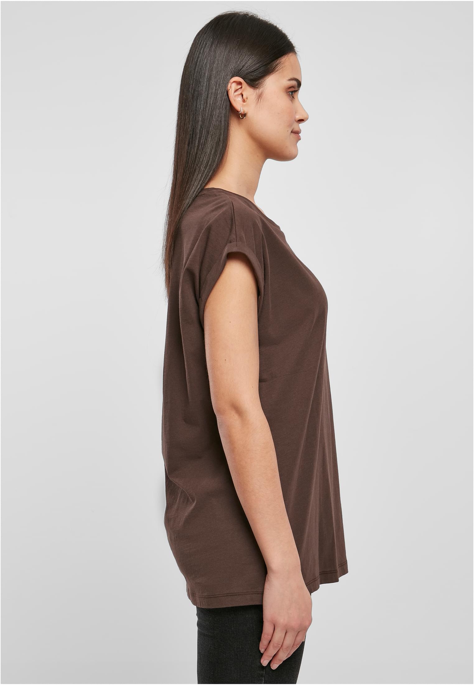 Ladies Organic Extended Shoulder Tee | brown