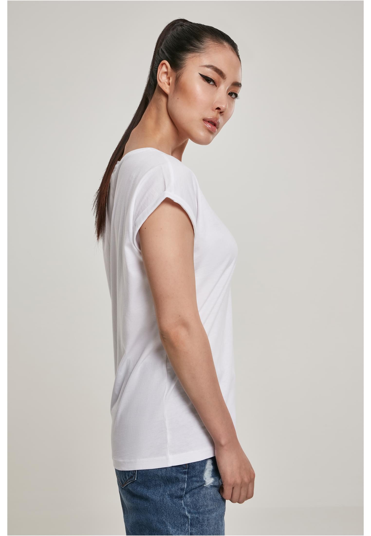 Ladies Organic Extended Shoulder Tee | white