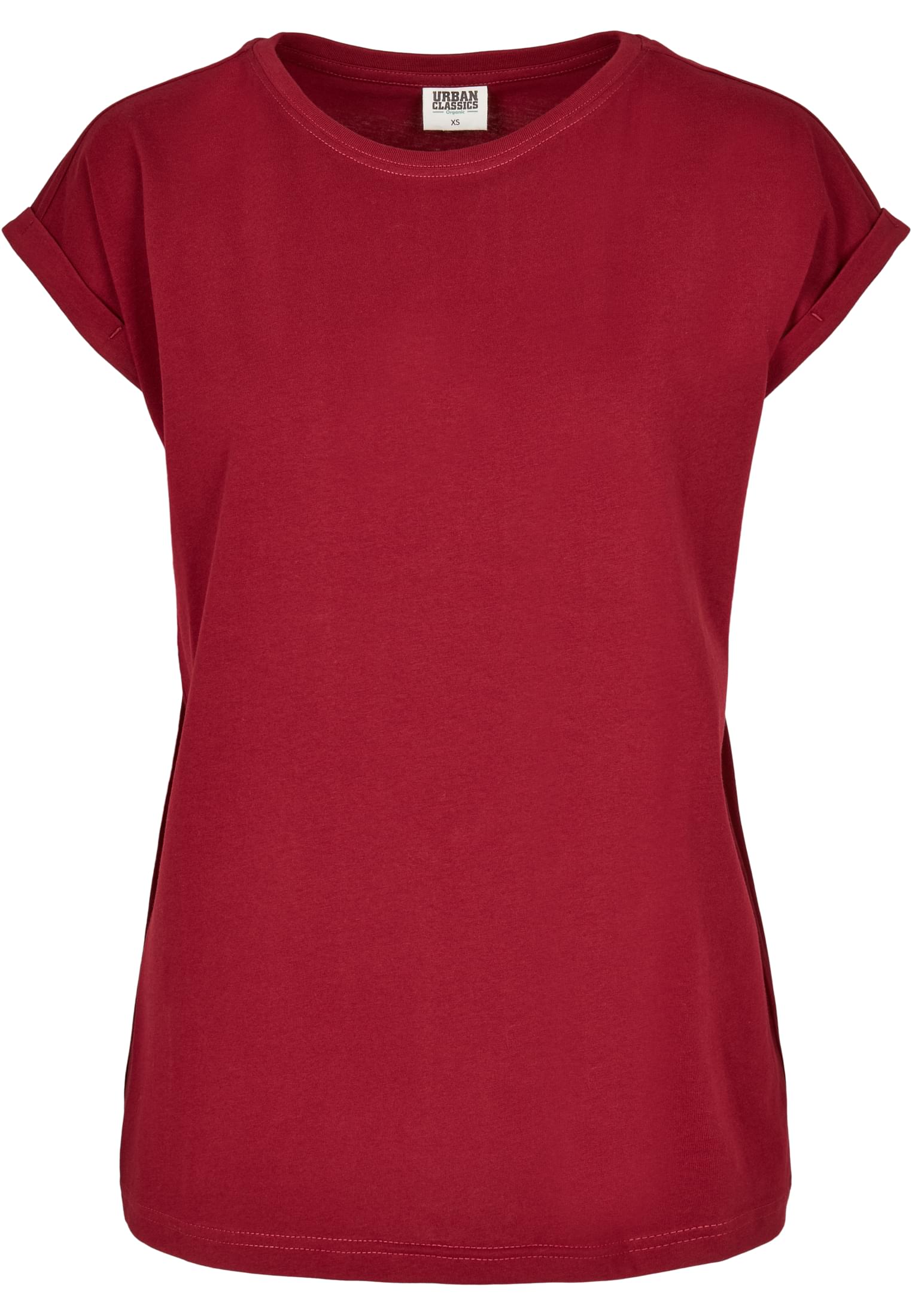 Ladies Organic Extended Shoulder Tee | burgundy