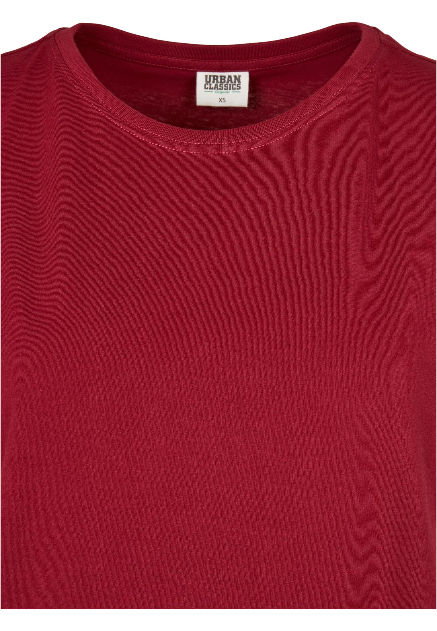 Ladies Organic Extended Shoulder Tee | burgundy