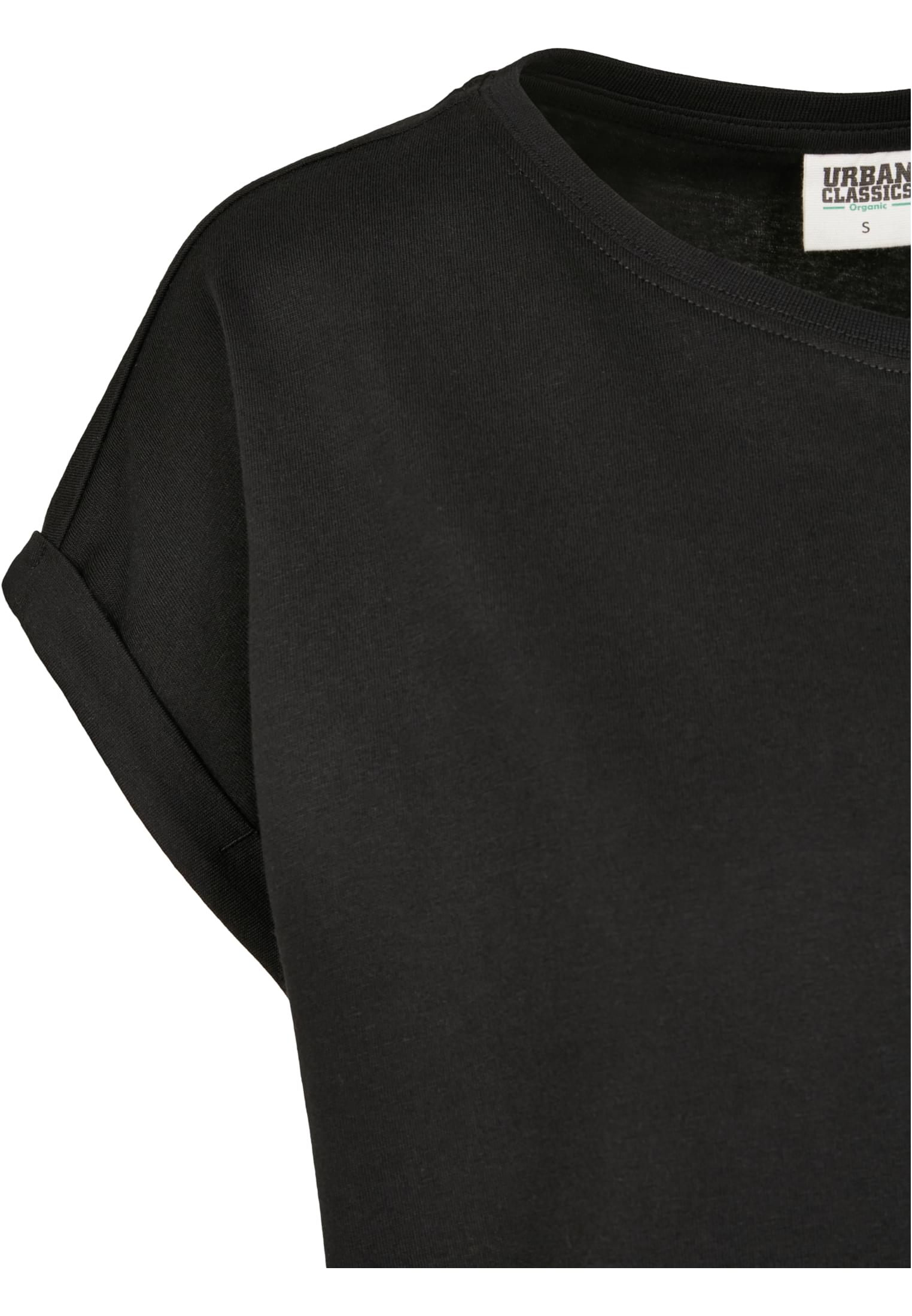 Ladies Organic Extended Shoulder Tee | black