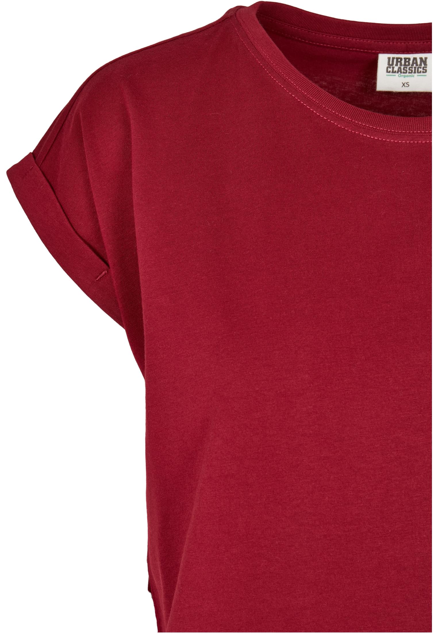 Ladies Organic Extended Shoulder Tee | burgundy