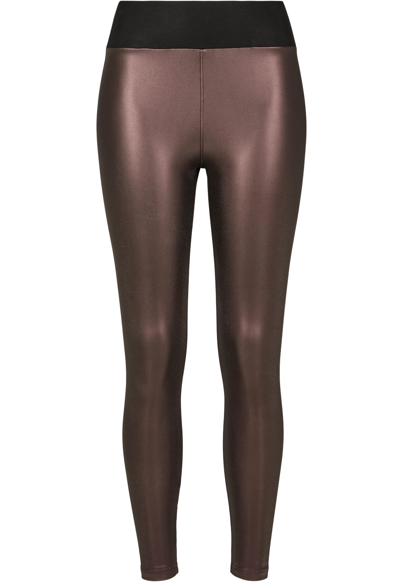 Ladies Faux Leather High Waist Leggings | redwine