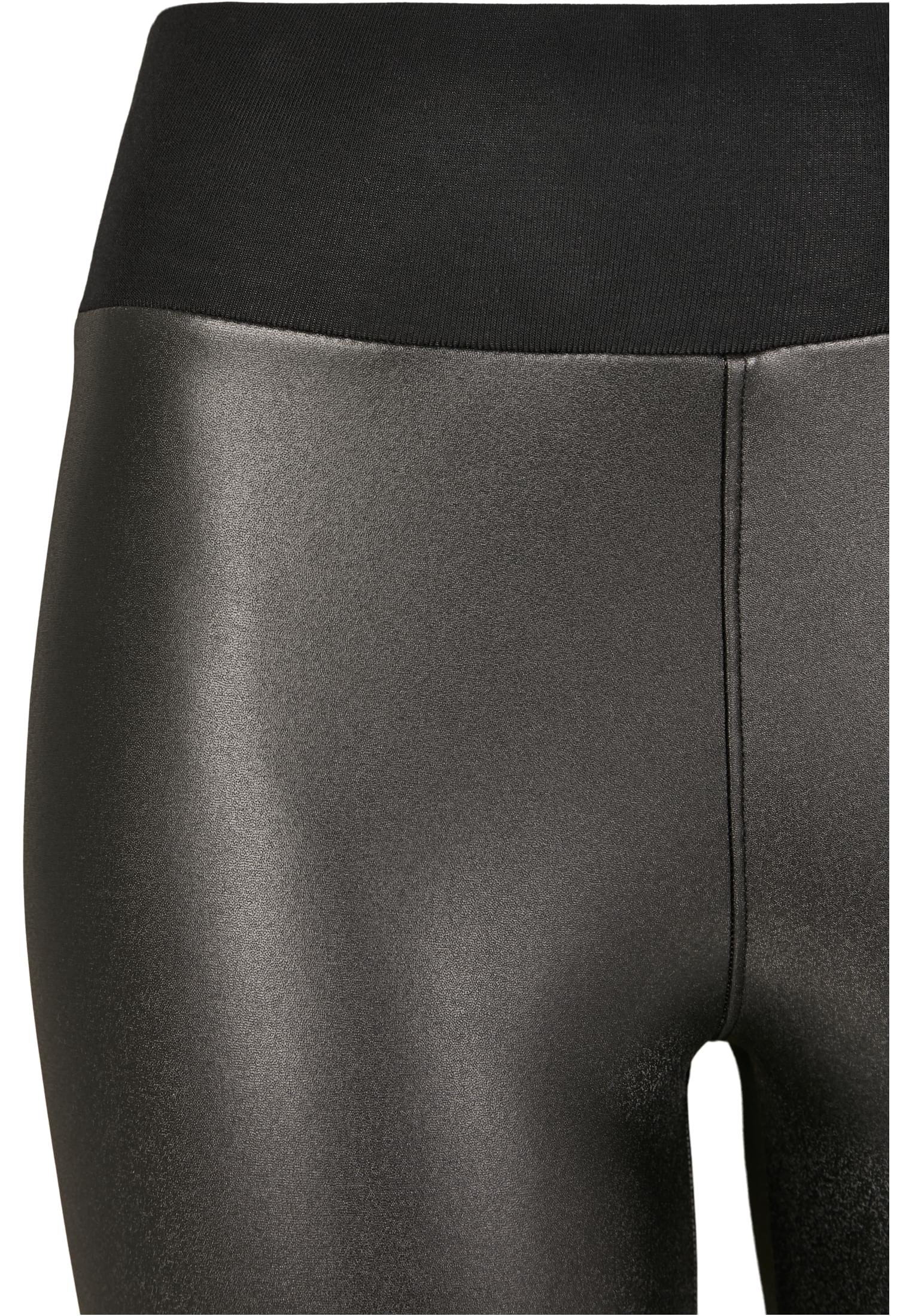 Ladies Faux Leather High Waist Leggings | black