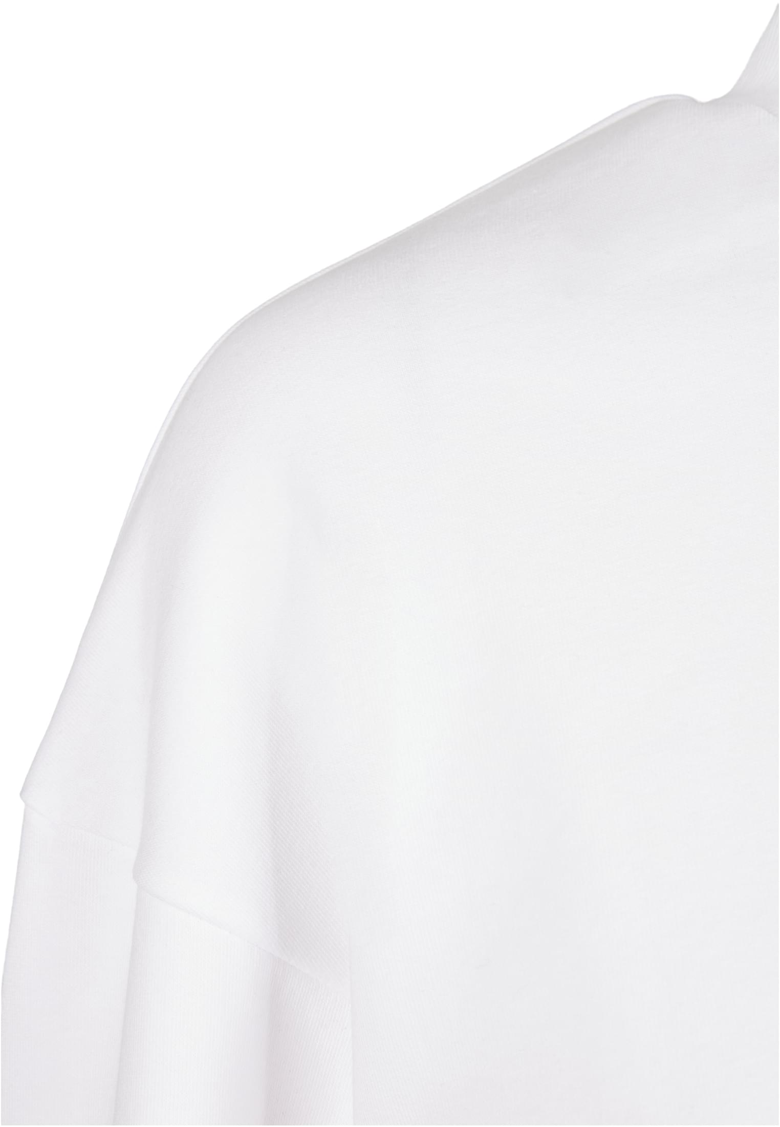 Ladies Oversized High Neck Crew | white