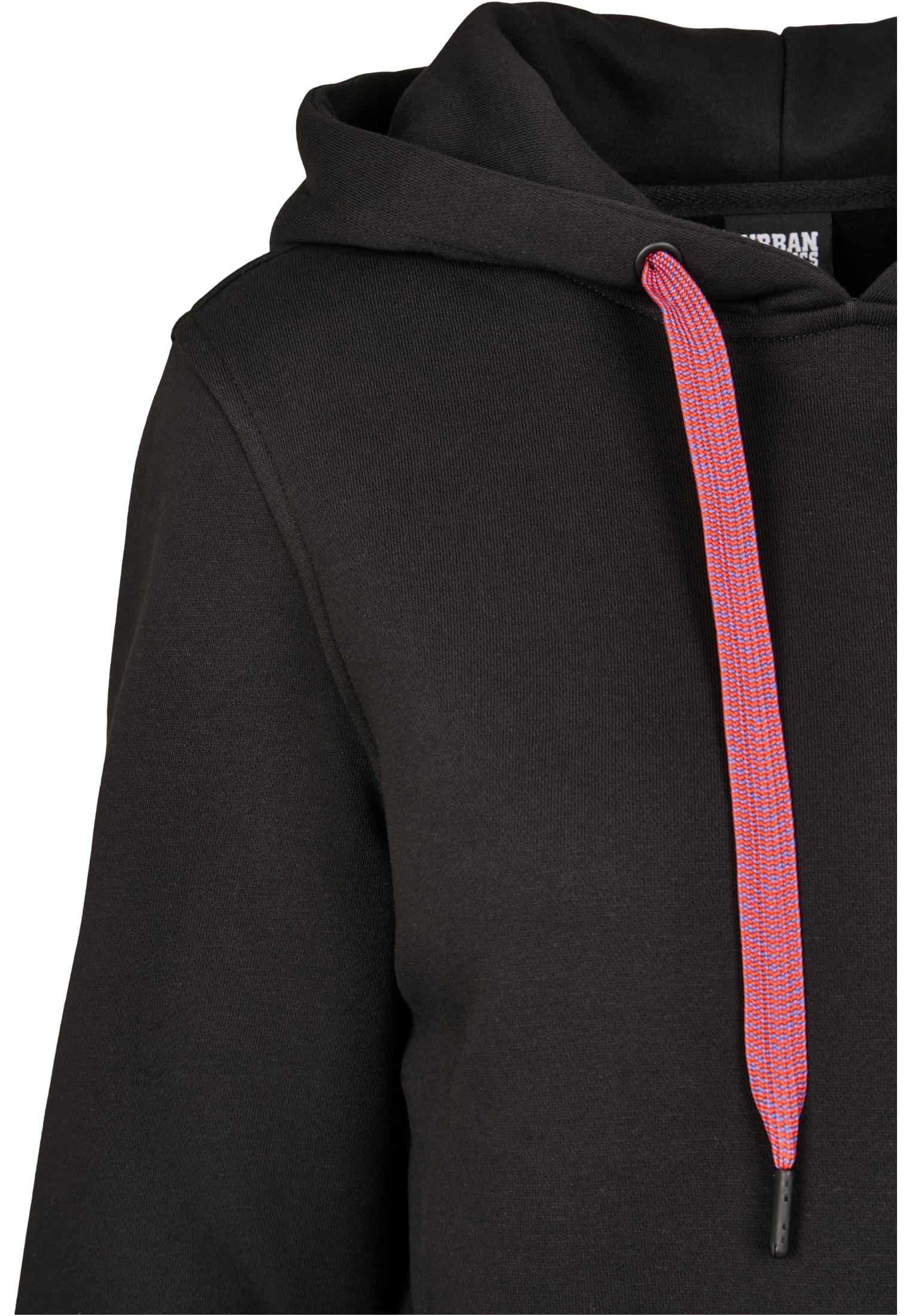 Ladies Contrast Drawstring Hoody | black