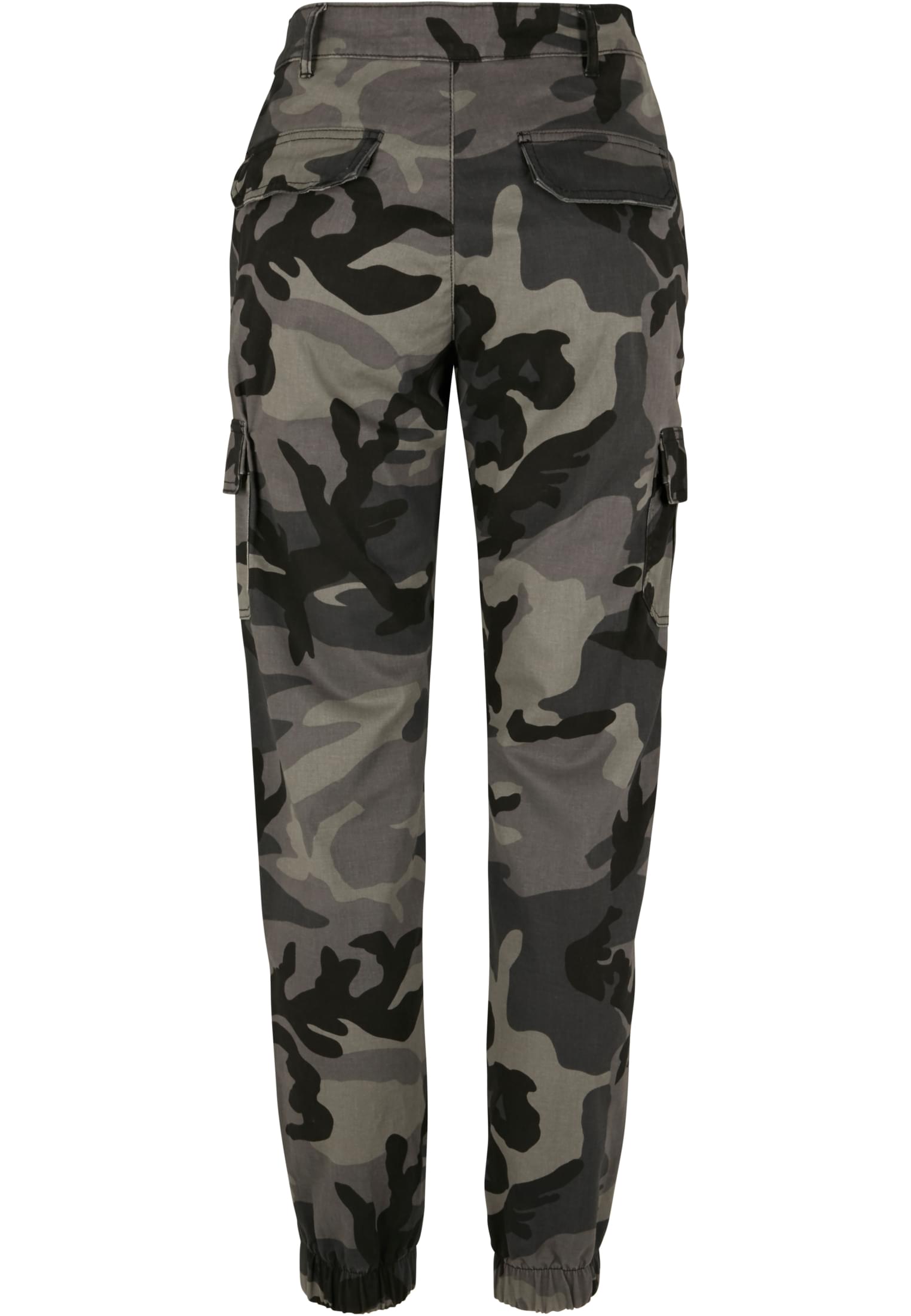 Ladies High Waist Camo Cargo Pants | dark camo