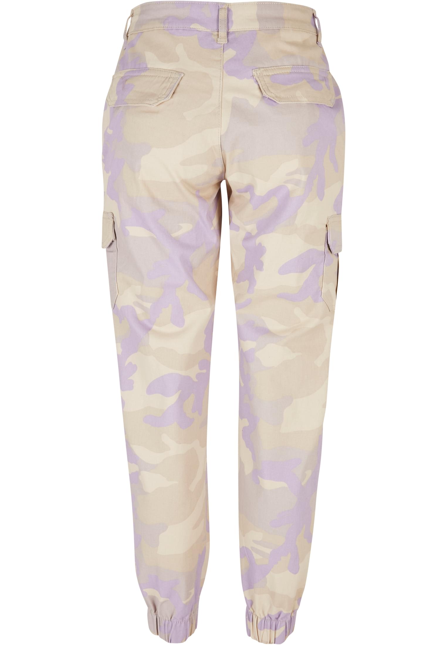 Ladies High Waist Camo Cargo Pants | lilaccamo