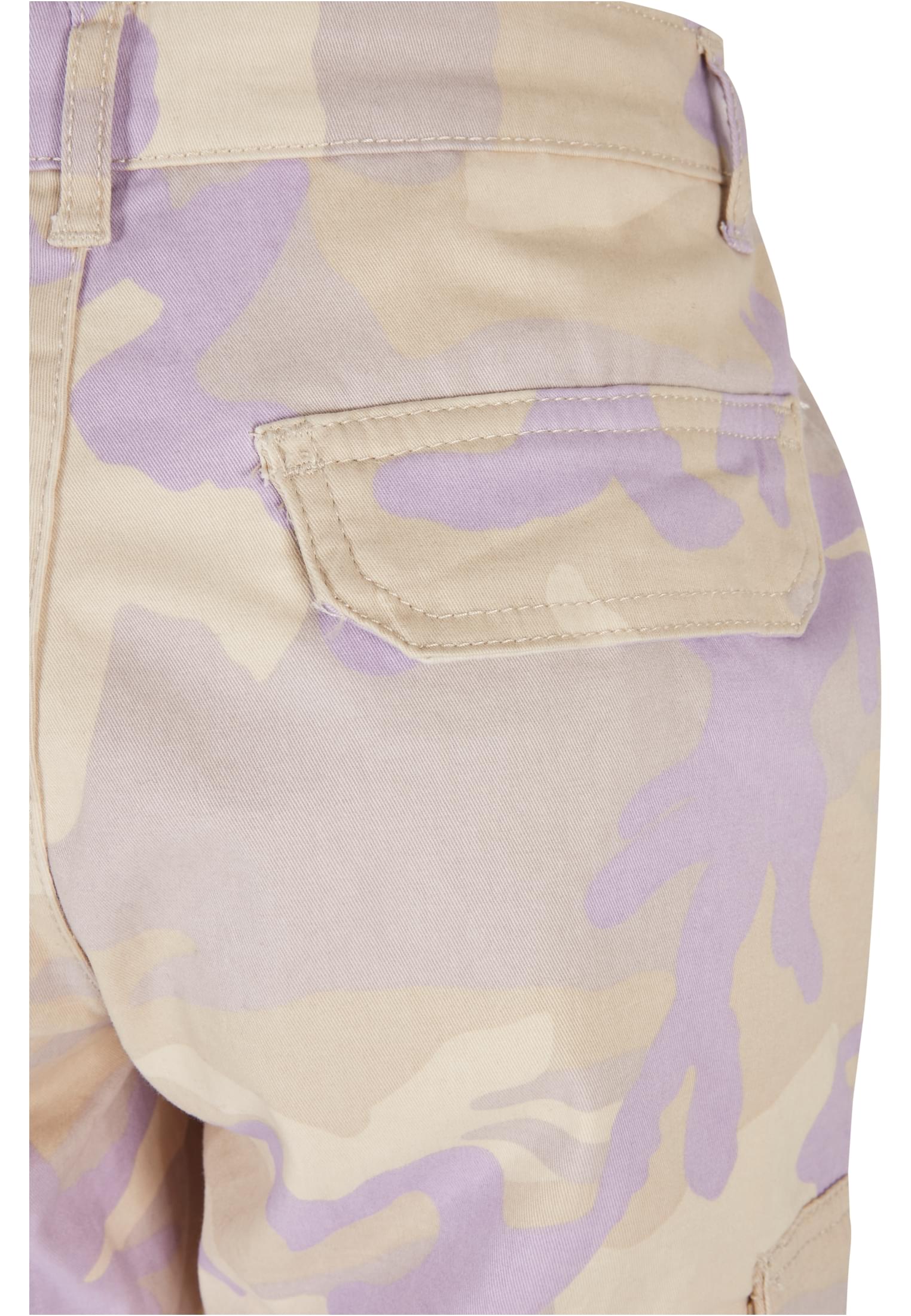 Ladies High Waist Camo Cargo Pants | lilaccamo