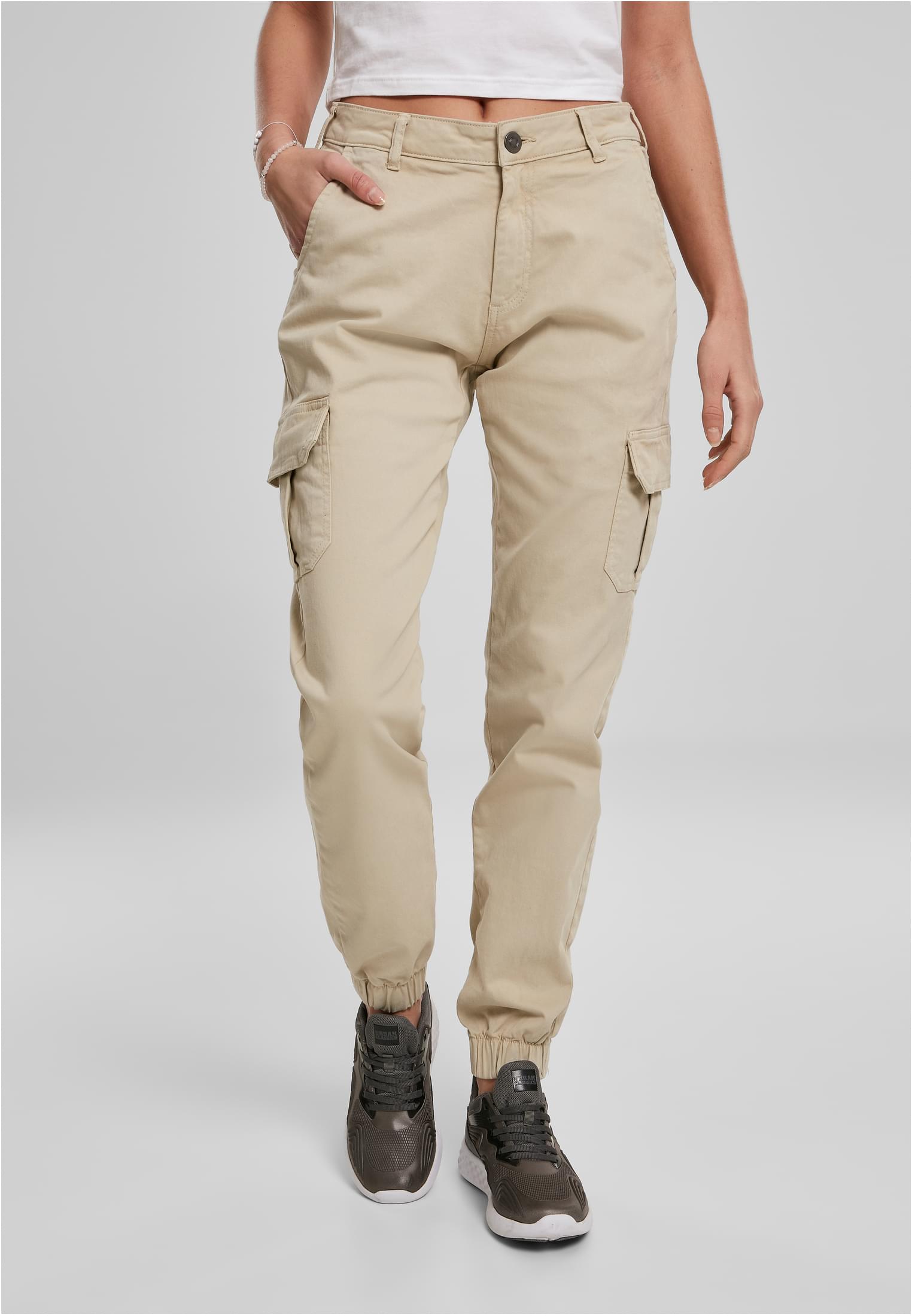 Ladies High Waist Cargo Pants | concrete