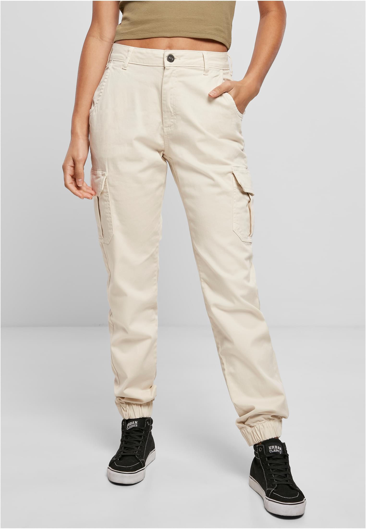 Ladies High Waist Cargo Pants | whitesand