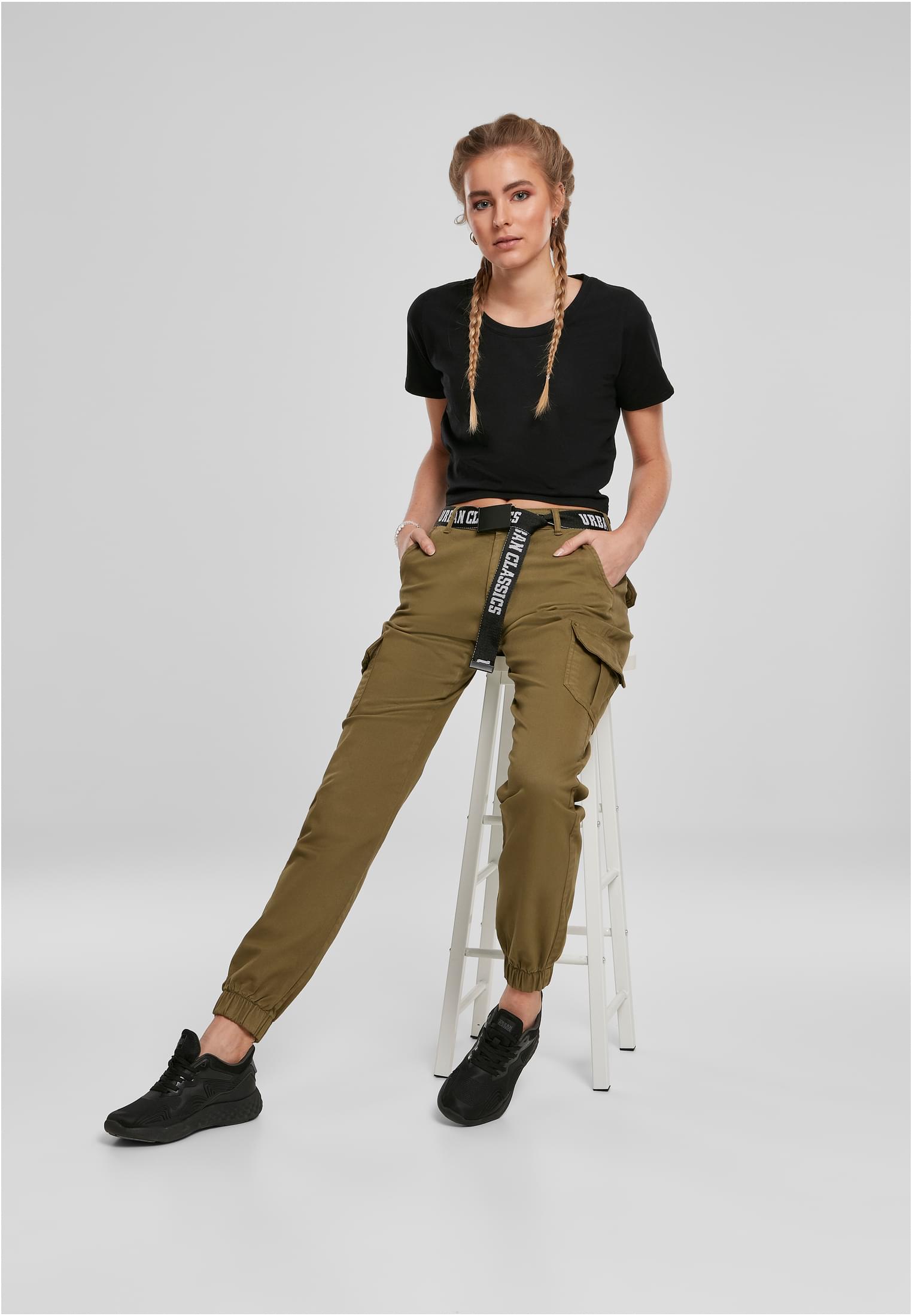 Ladies High Waist Cargo Pants | summerolive