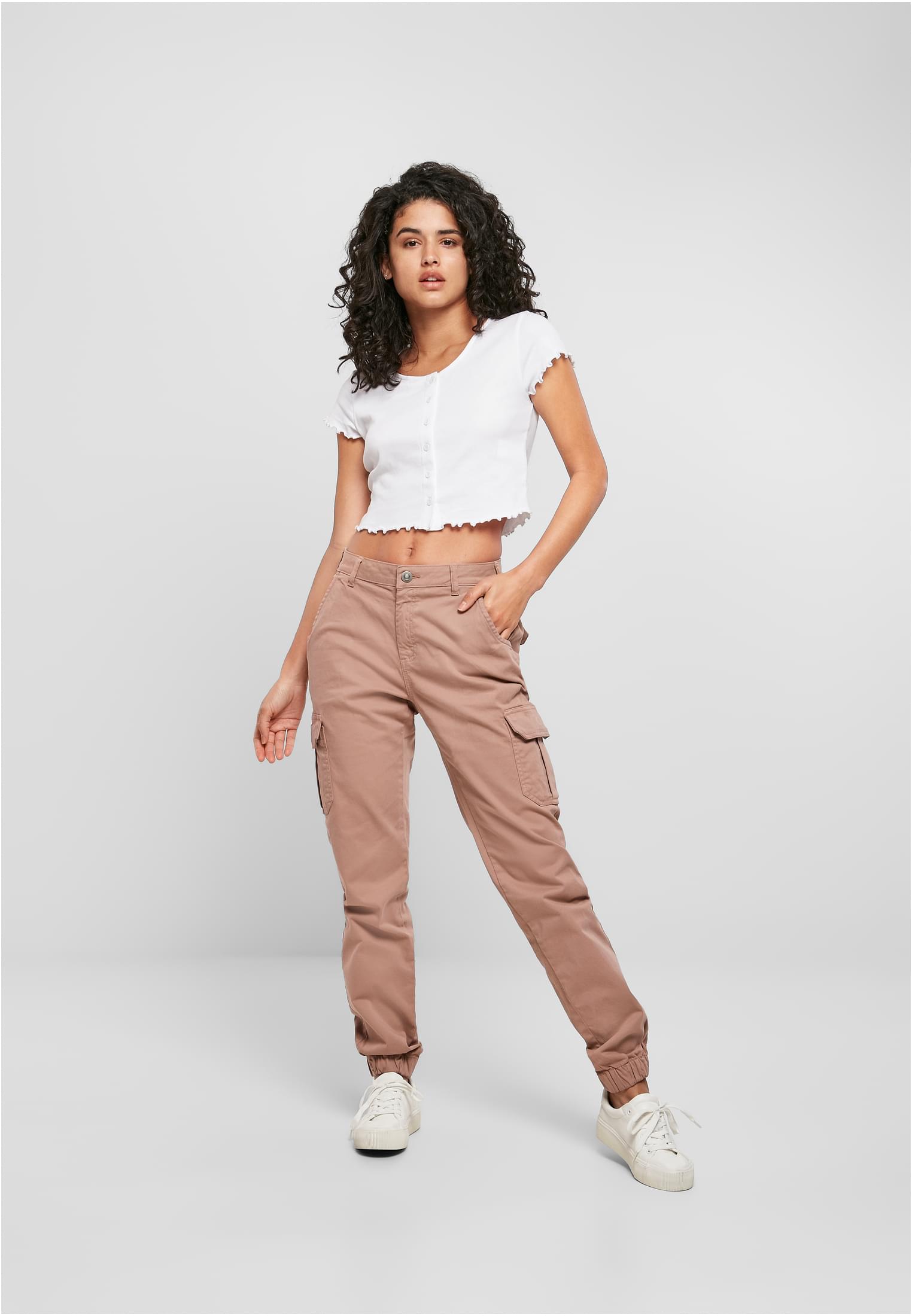 Ladies High Waist Cargo Pants | duskrose