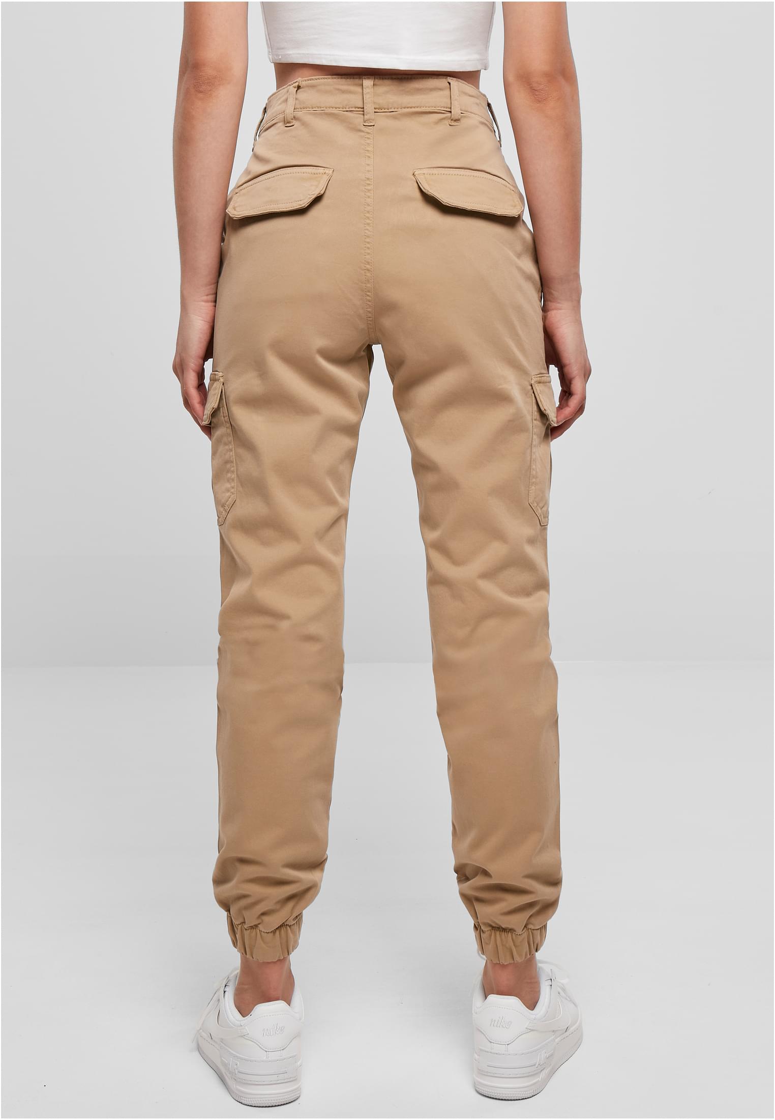 Ladies High Waist Cargo Pants | unionbeige