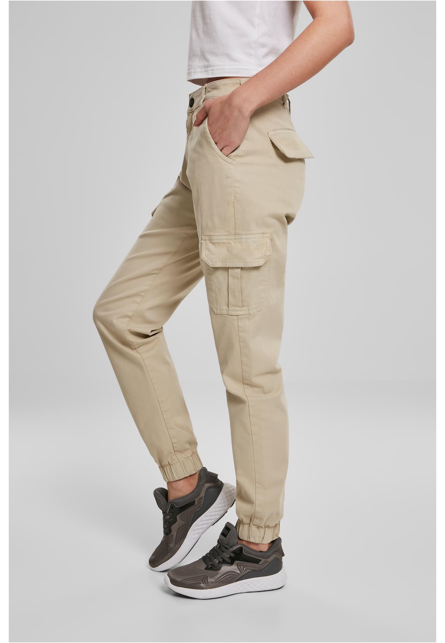 Ladies High Waist Cargo Pants | concrete