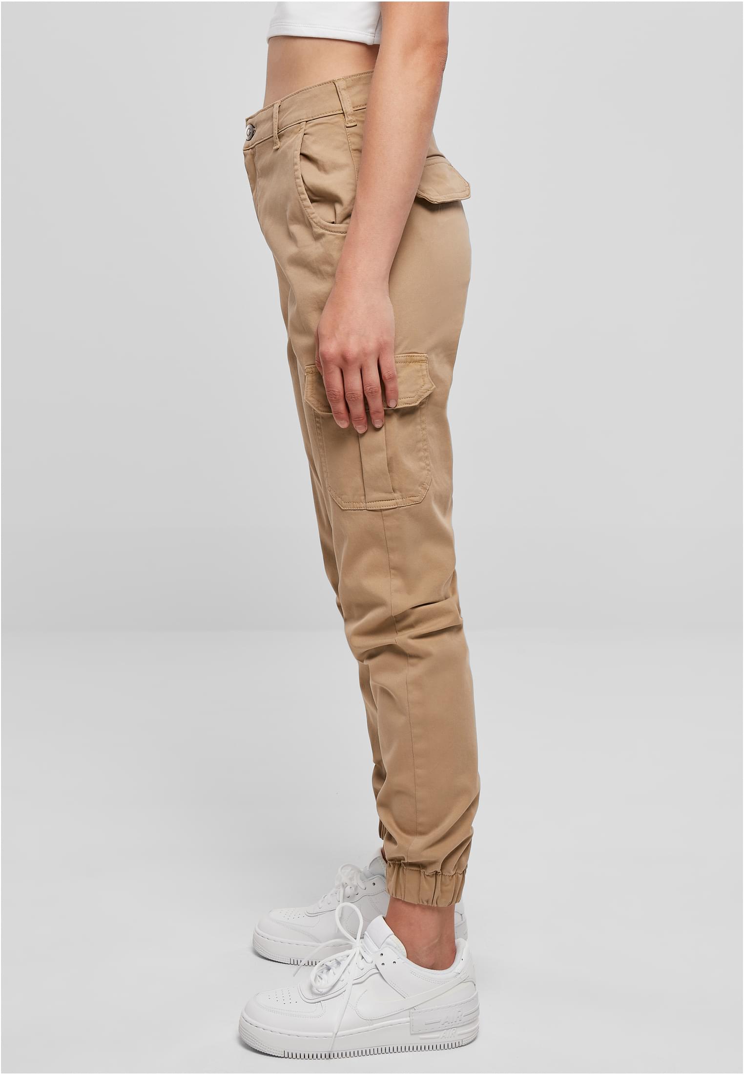 Ladies High Waist Cargo Pants | unionbeige