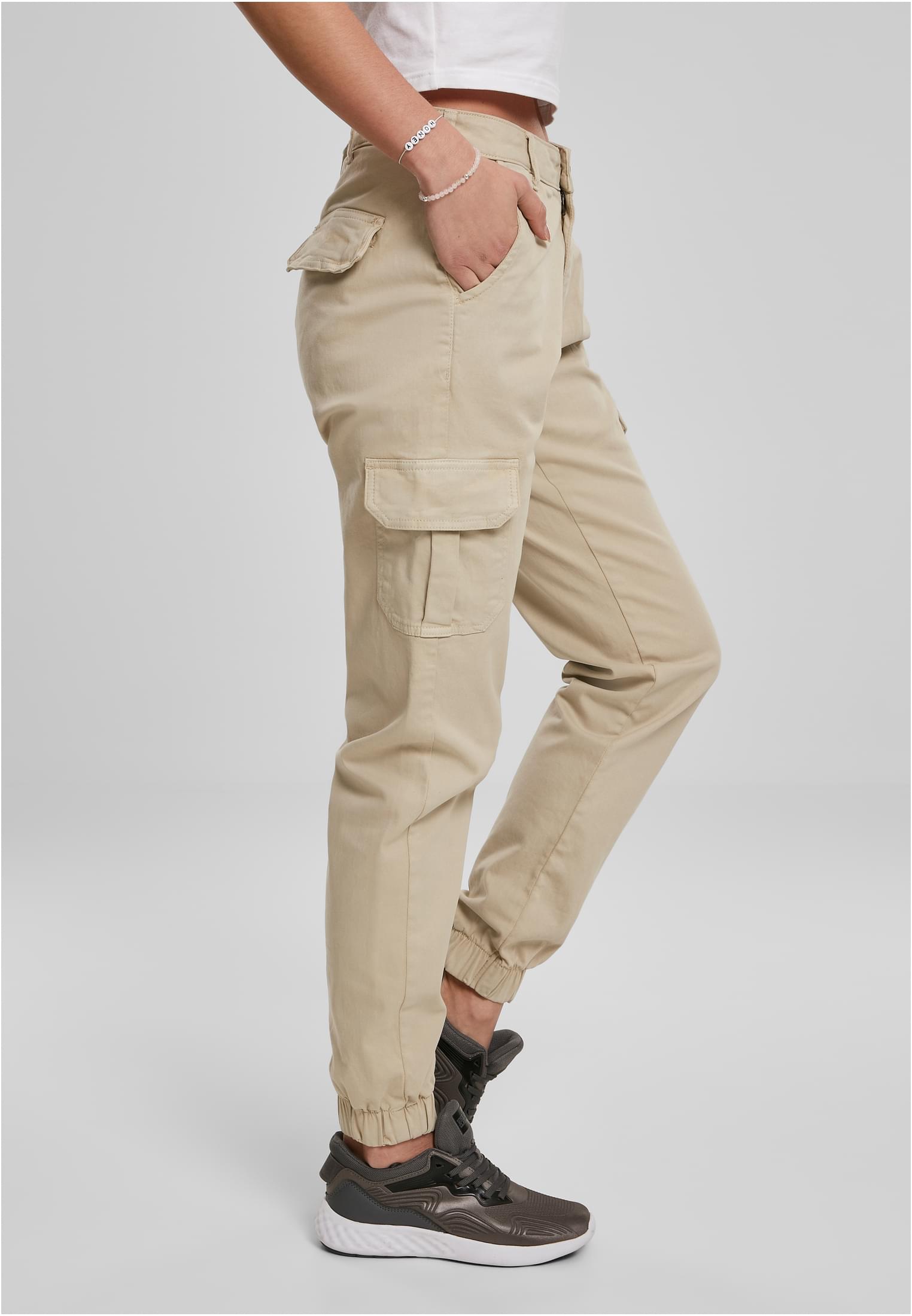 Ladies High Waist Cargo Pants | concrete