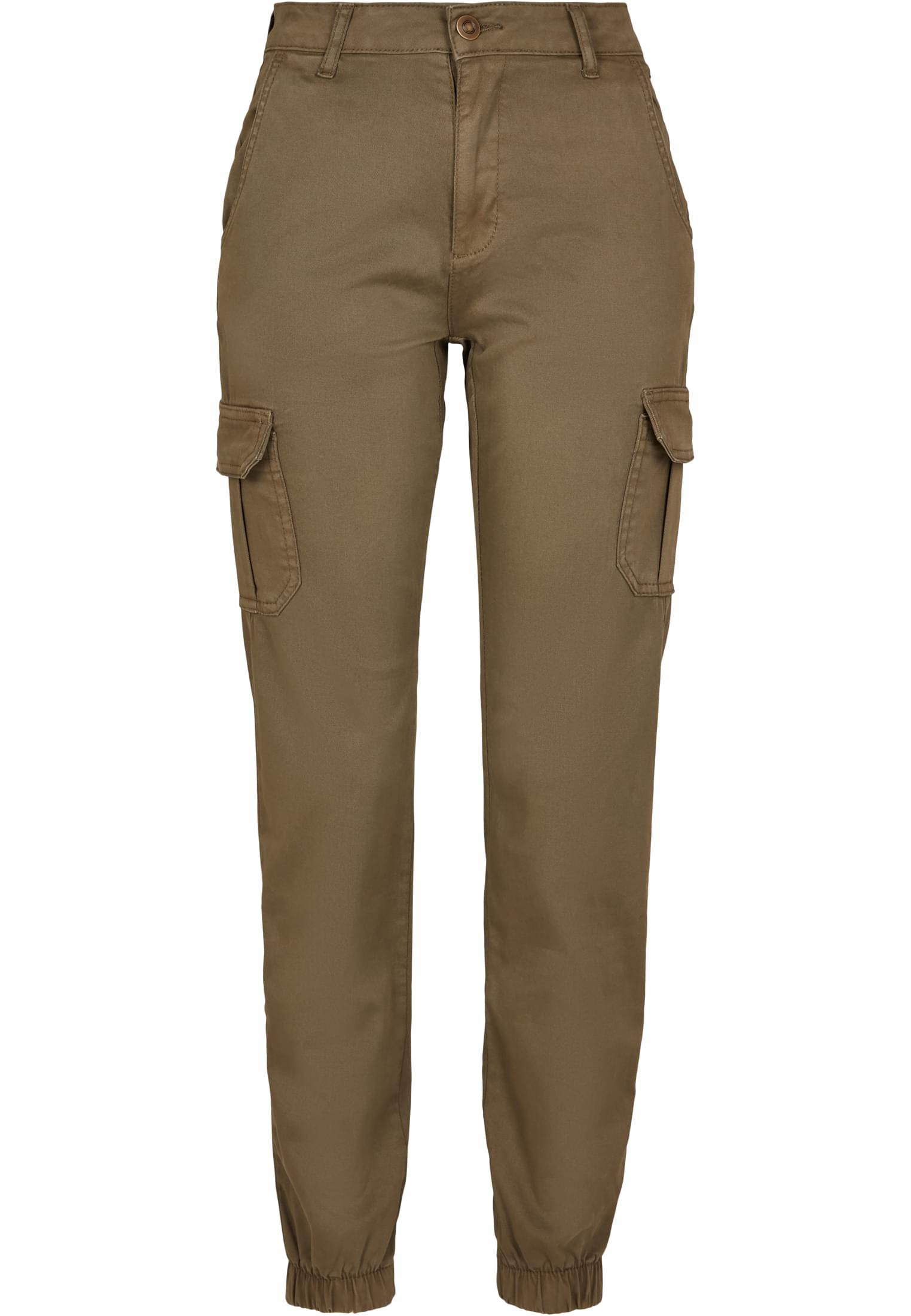 Ladies High Waist Cargo Pants | olive