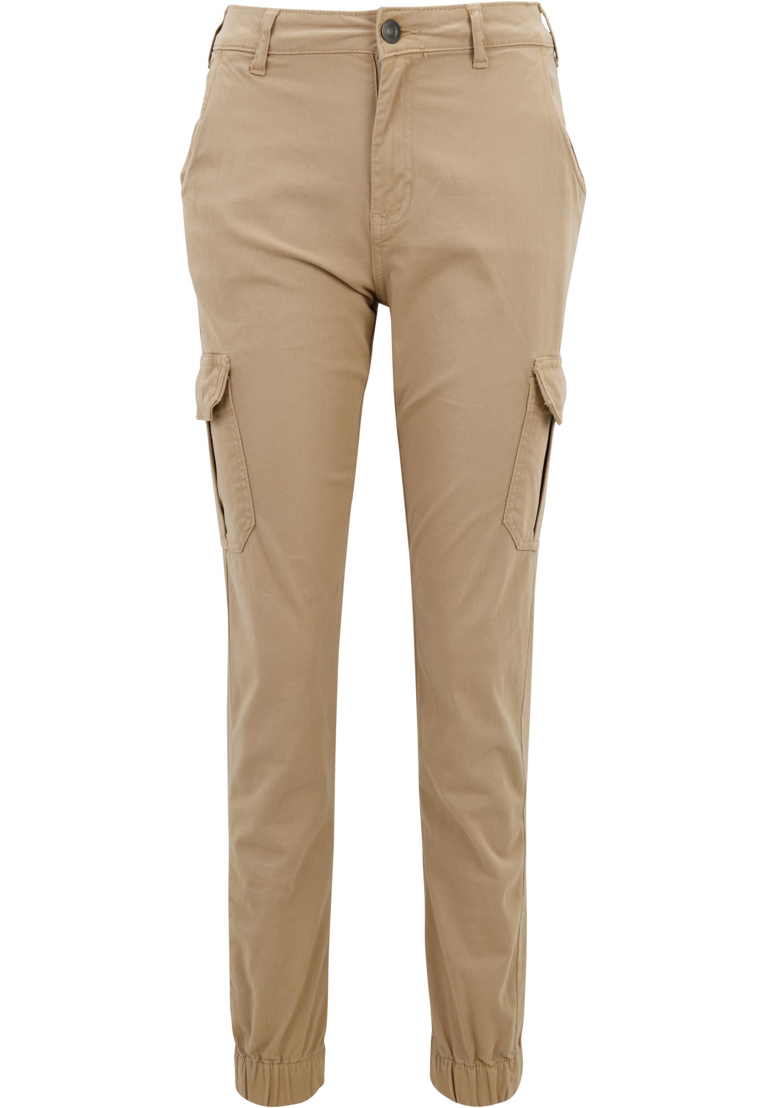 Ladies High Waist Cargo Pants | softtaupe