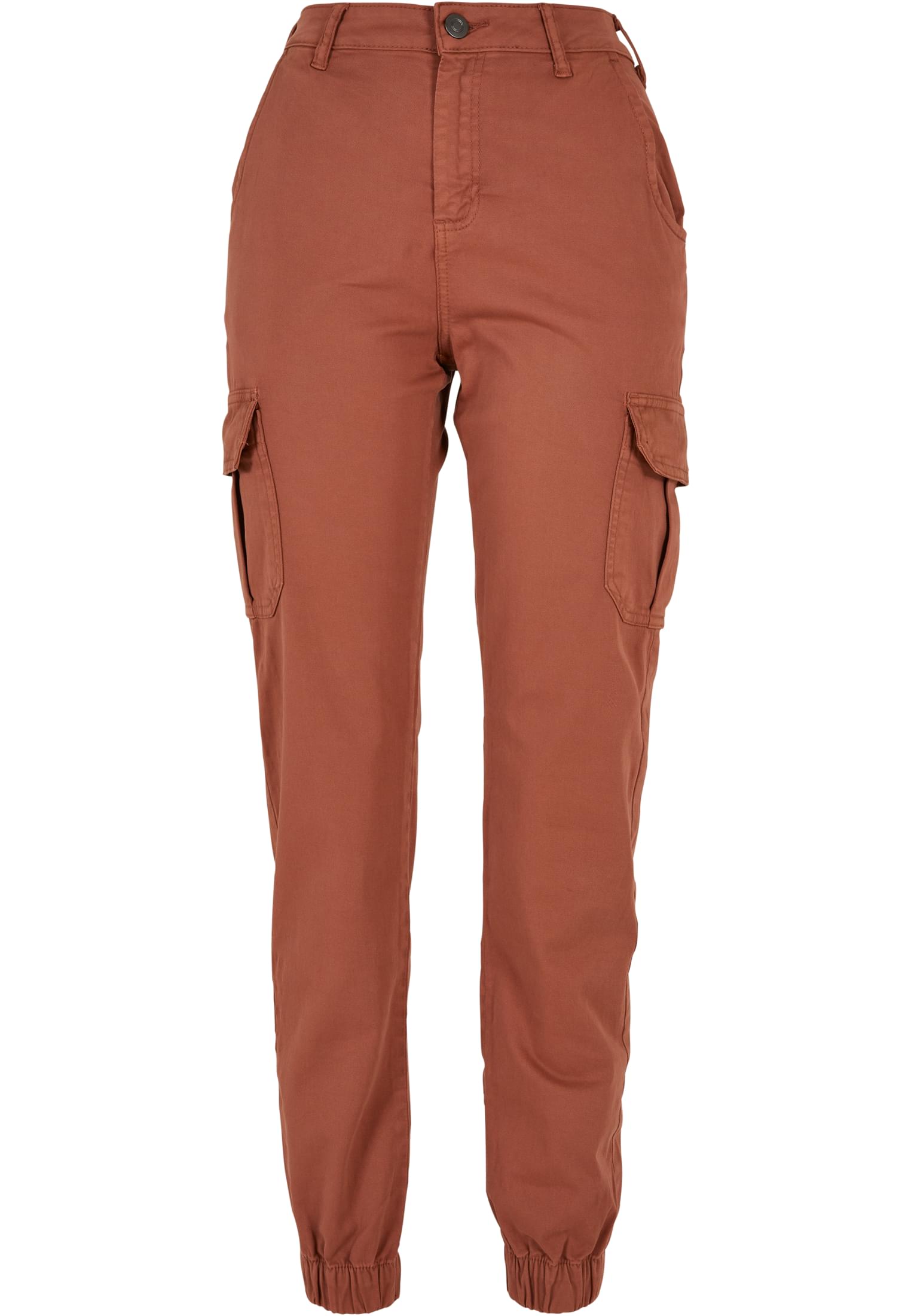 Ladies High Waist Cargo Pants | terracotta