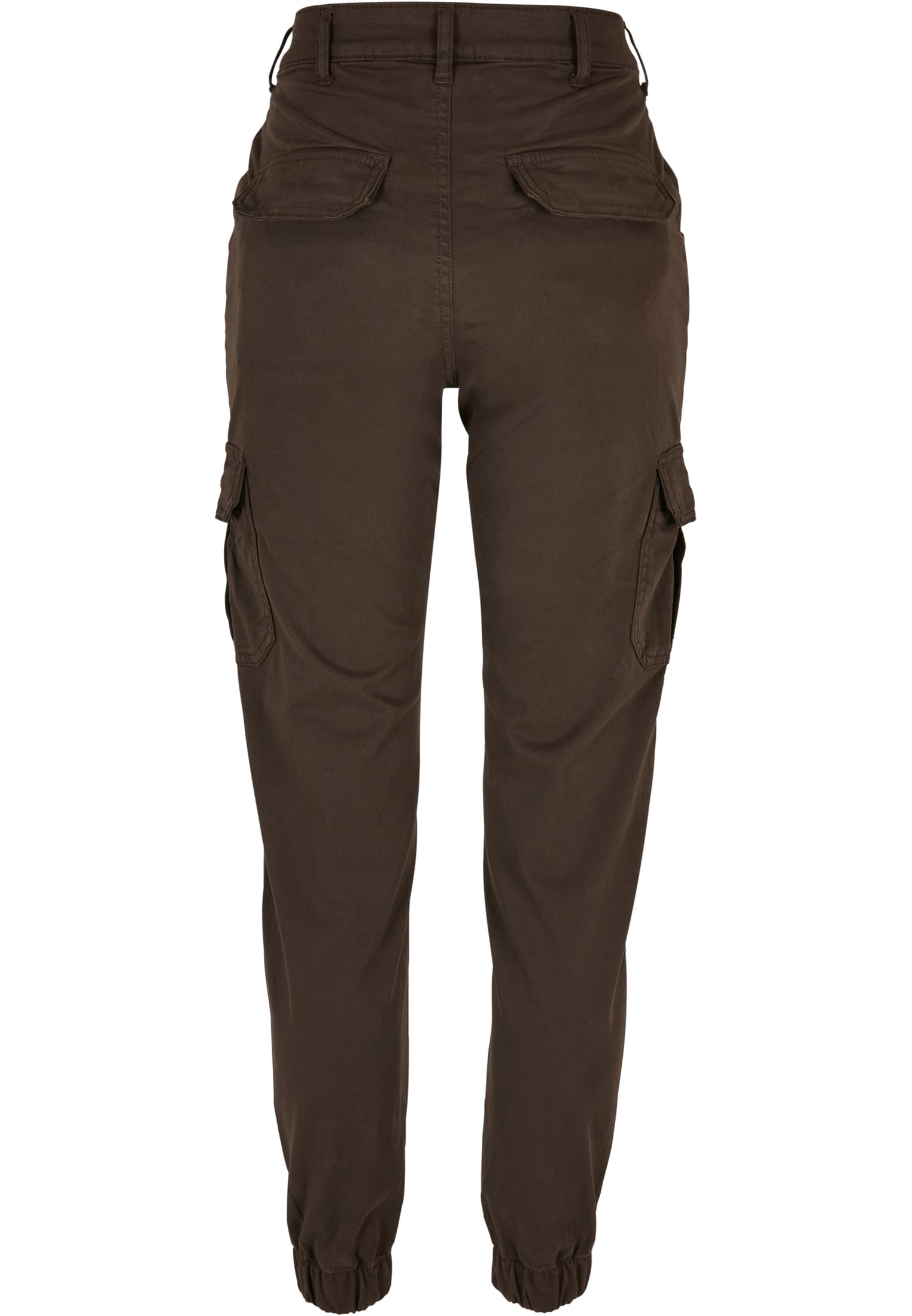 Ladies High Waist Cargo Pants | brown