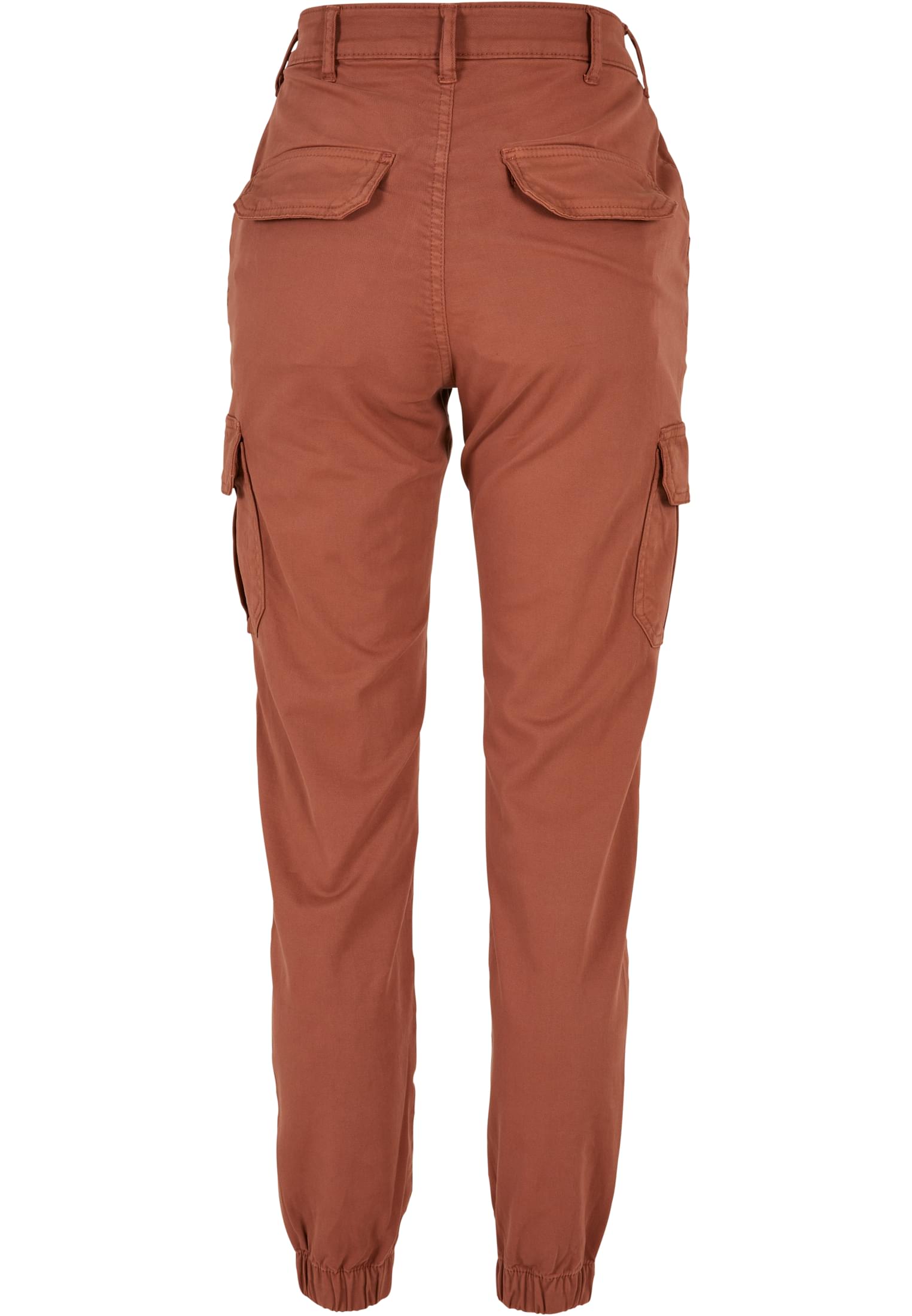 Ladies High Waist Cargo Pants | terracotta