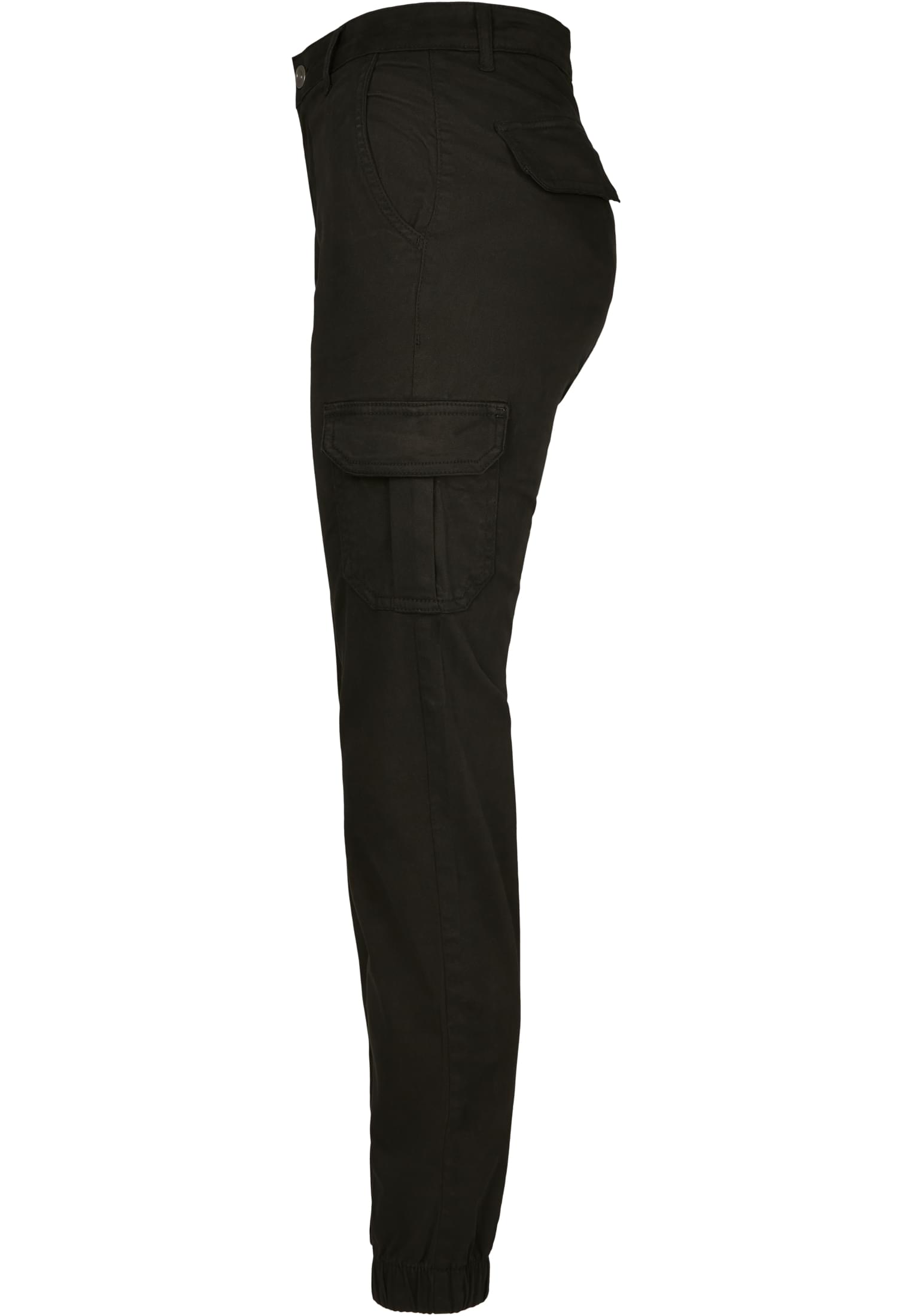 Ladies High Waist Cargo Pants | black