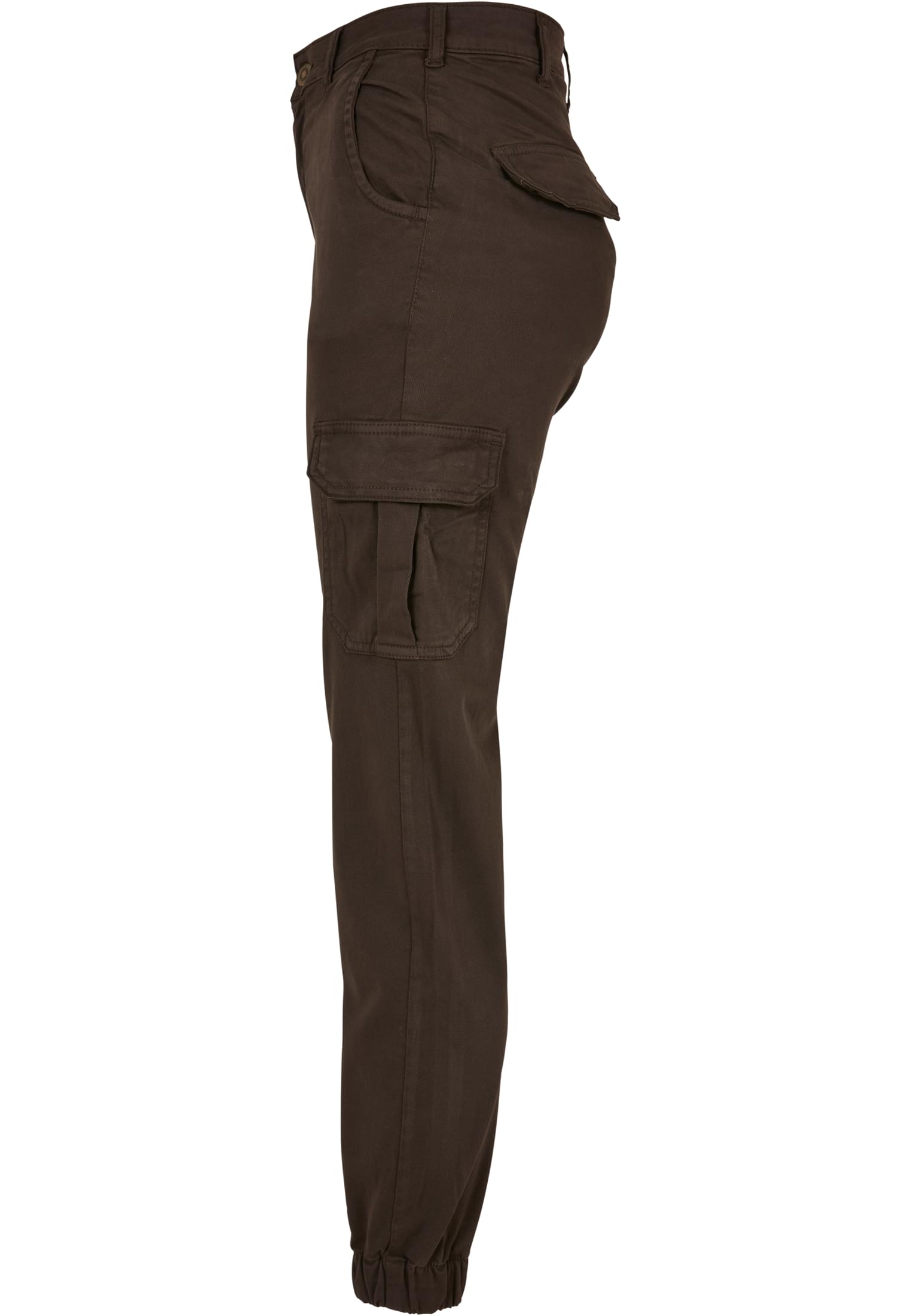 Ladies High Waist Cargo Pants | brown