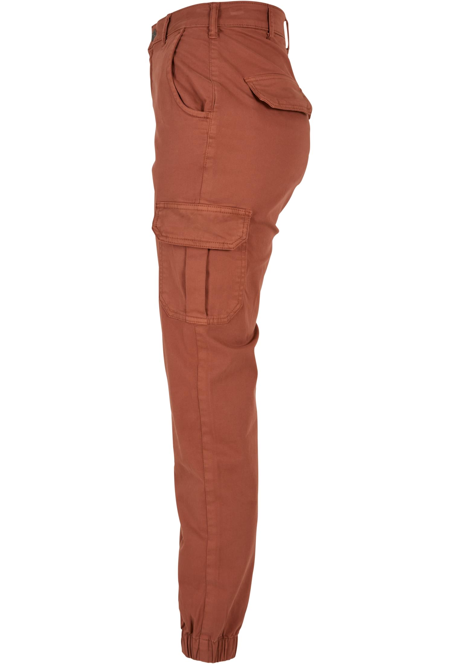 Ladies High Waist Cargo Pants | terracotta