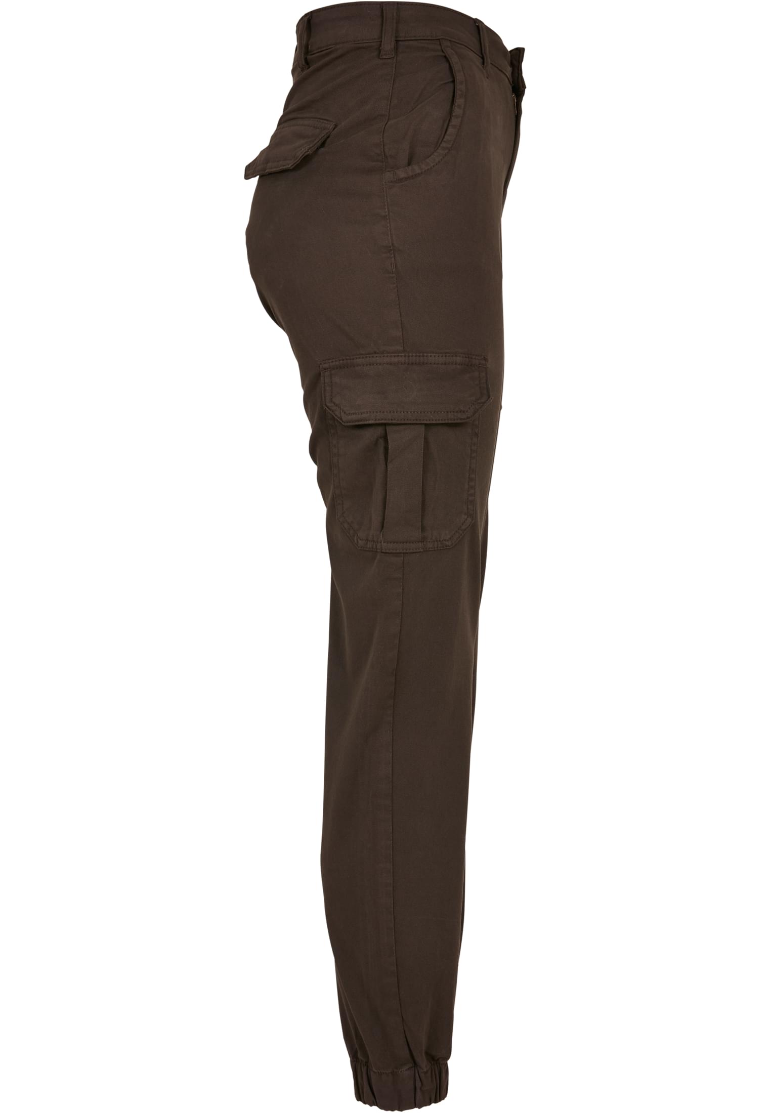 Ladies High Waist Cargo Pants | brown