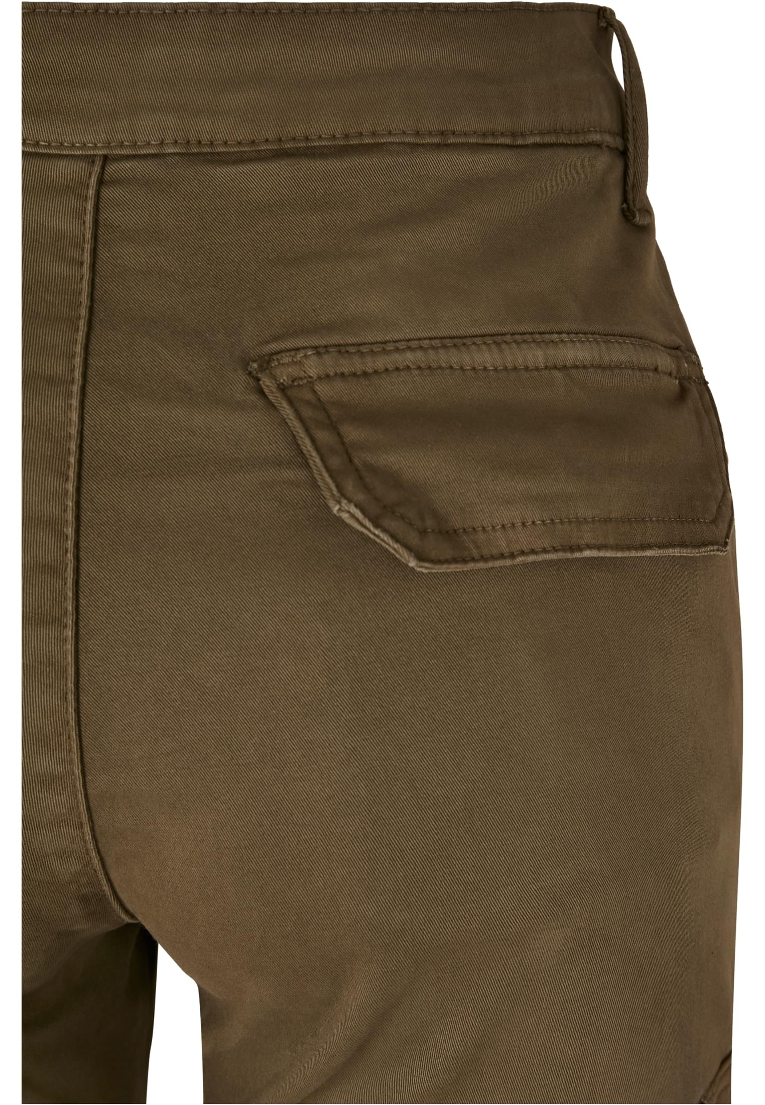 Ladies High Waist Cargo Pants | olive