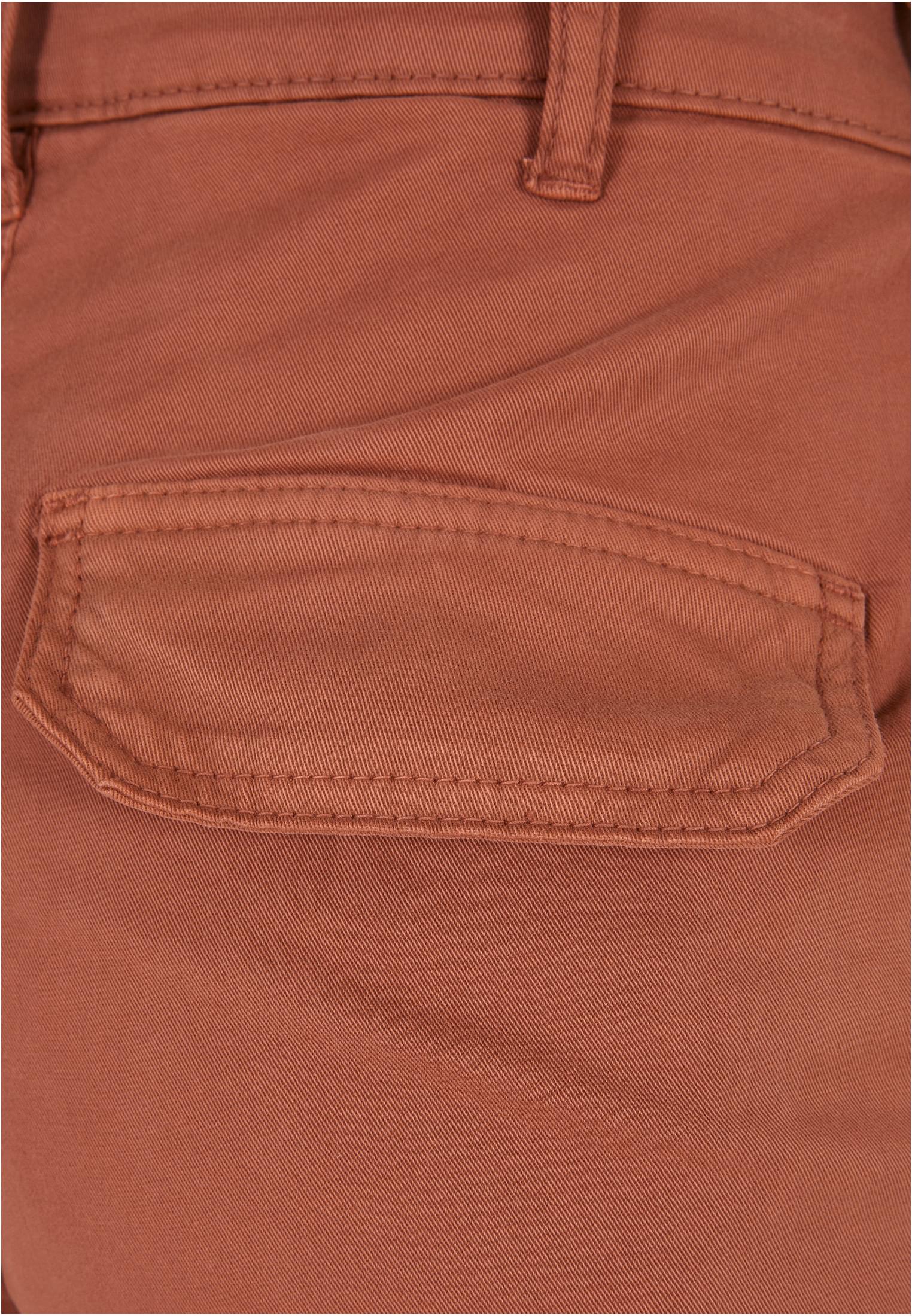 Ladies High Waist Cargo Pants | terracotta