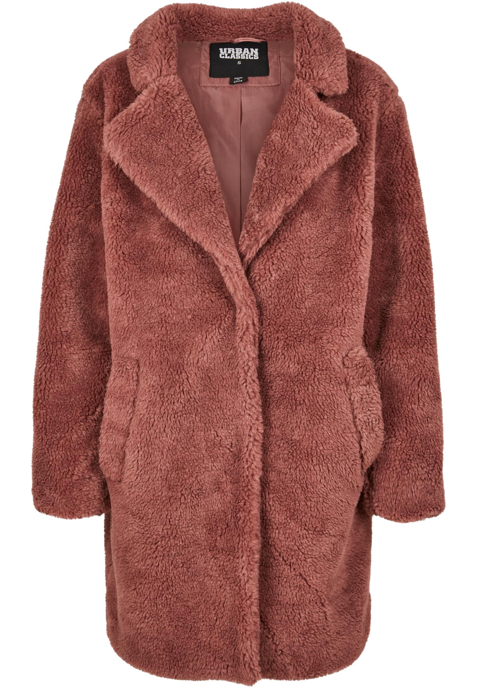 Ladies Oversized Sherpa Coat | darkrose