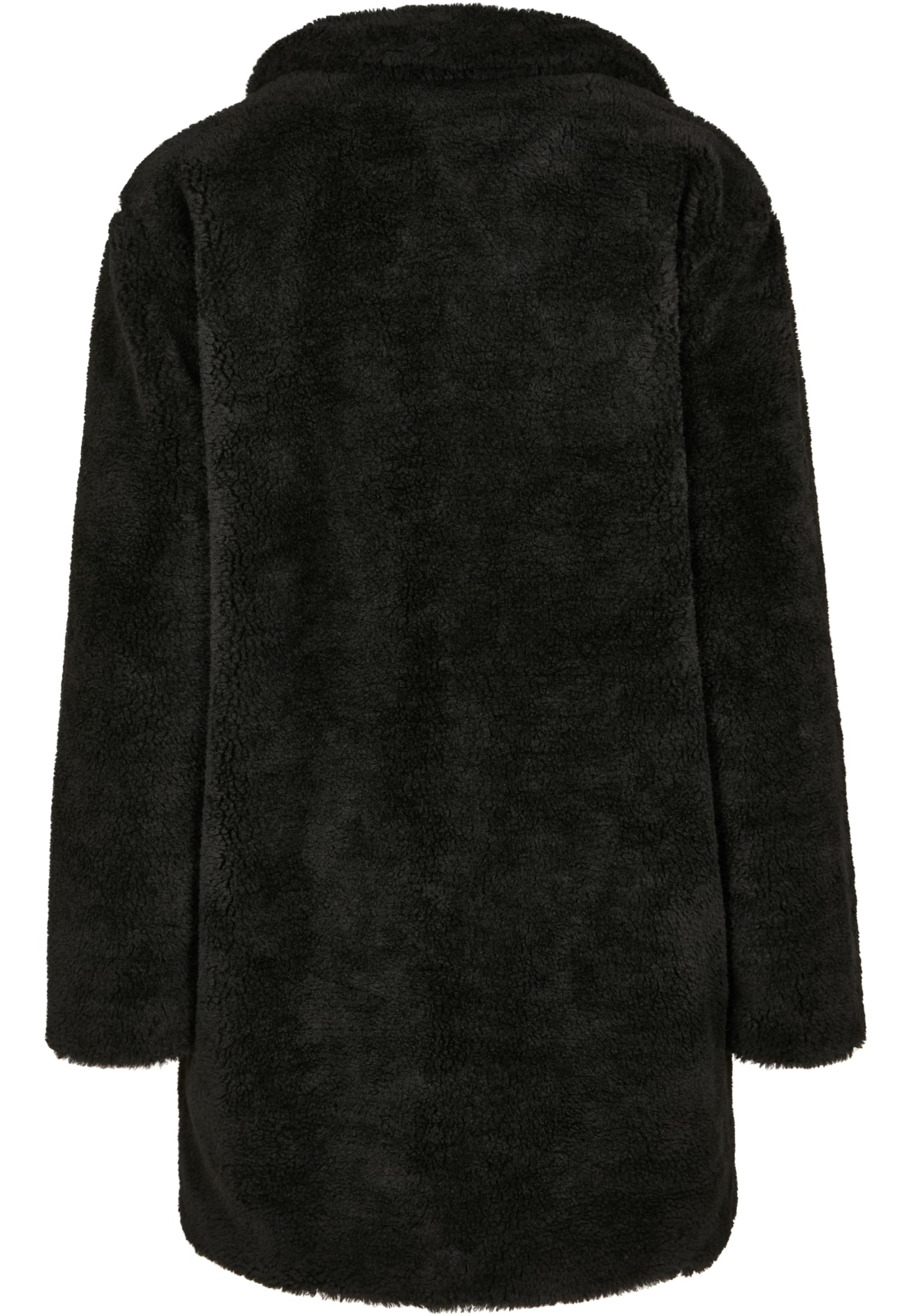 Ladies Oversized Sherpa Coat | black