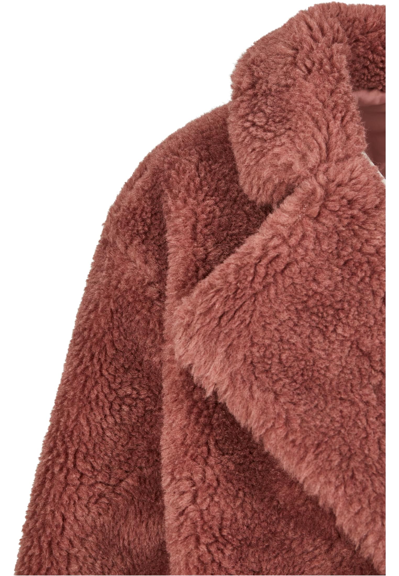 Ladies Oversized Sherpa Coat | darkrose