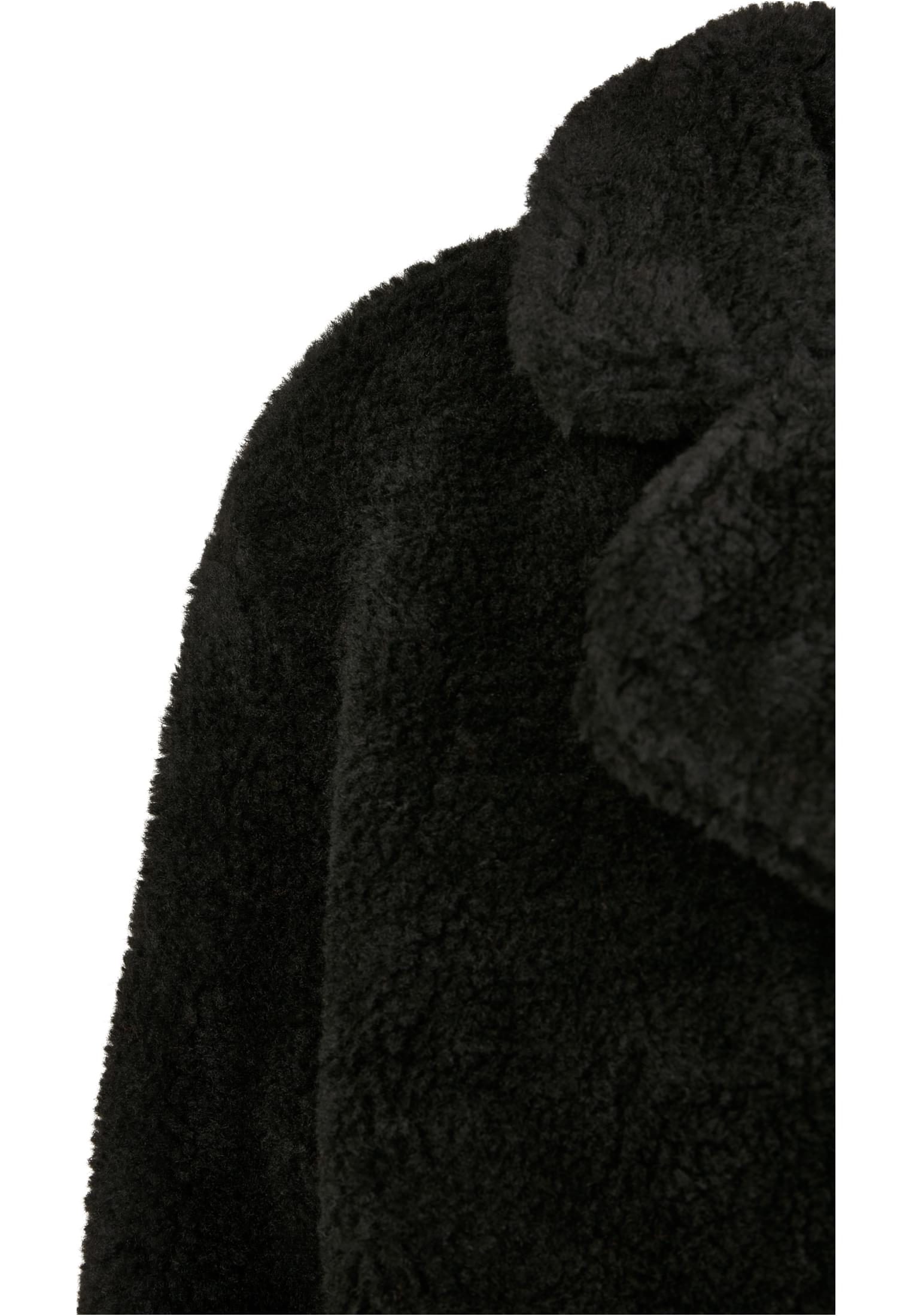 Ladies Oversized Sherpa Coat | black