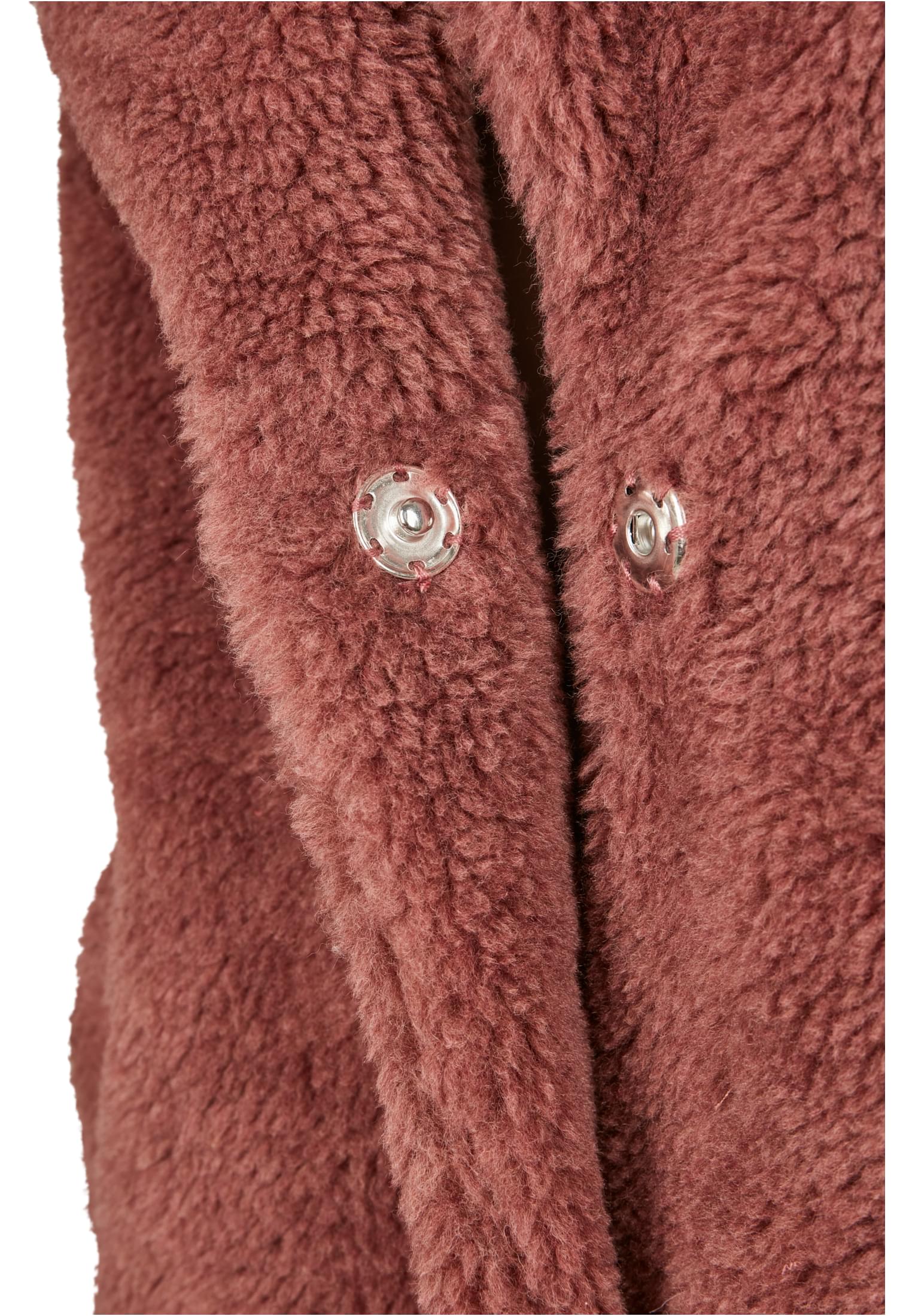 Ladies Oversized Sherpa Coat | darkrose