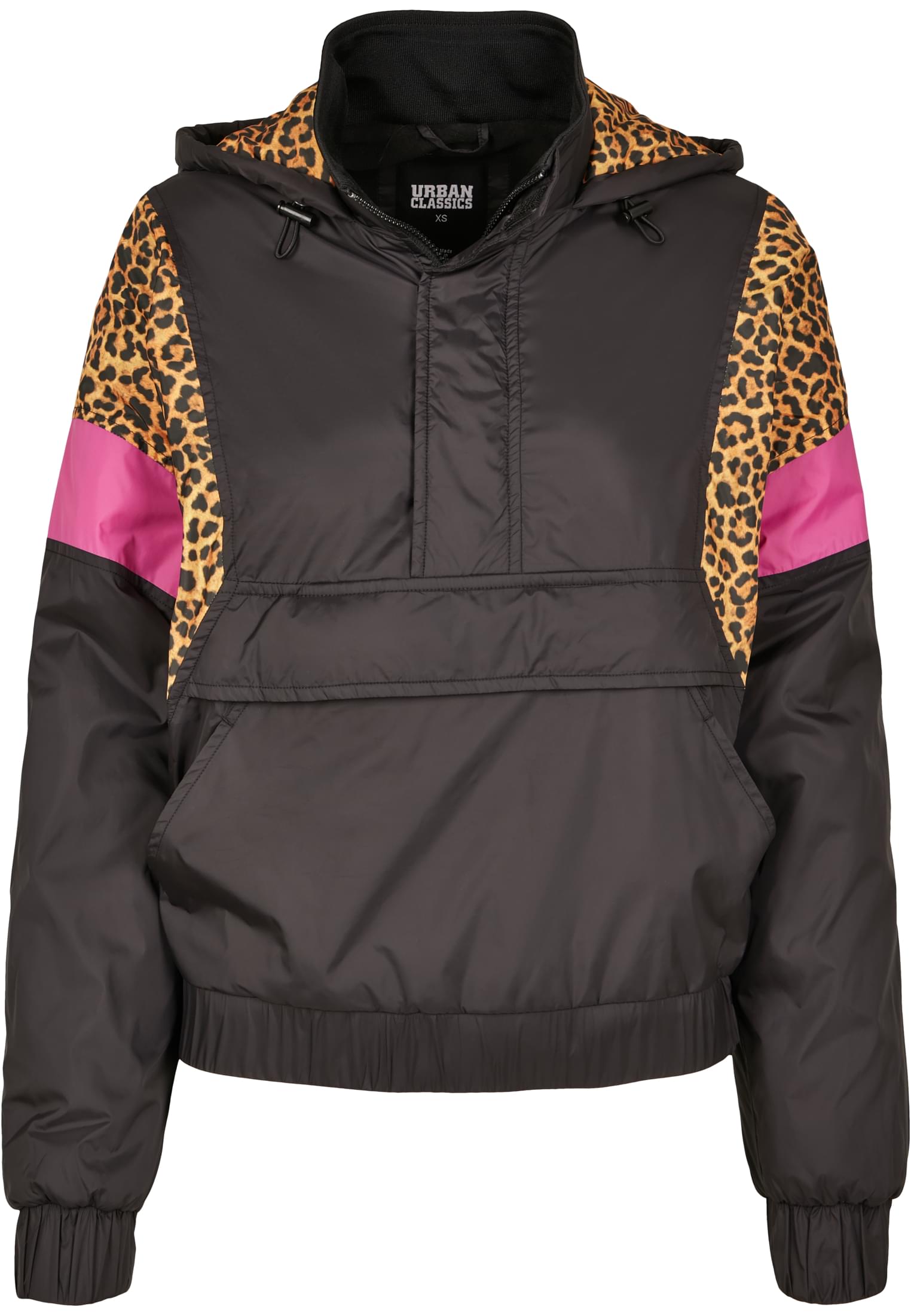 Ladies AOP Mixed Pull Over Jacket | black/leo