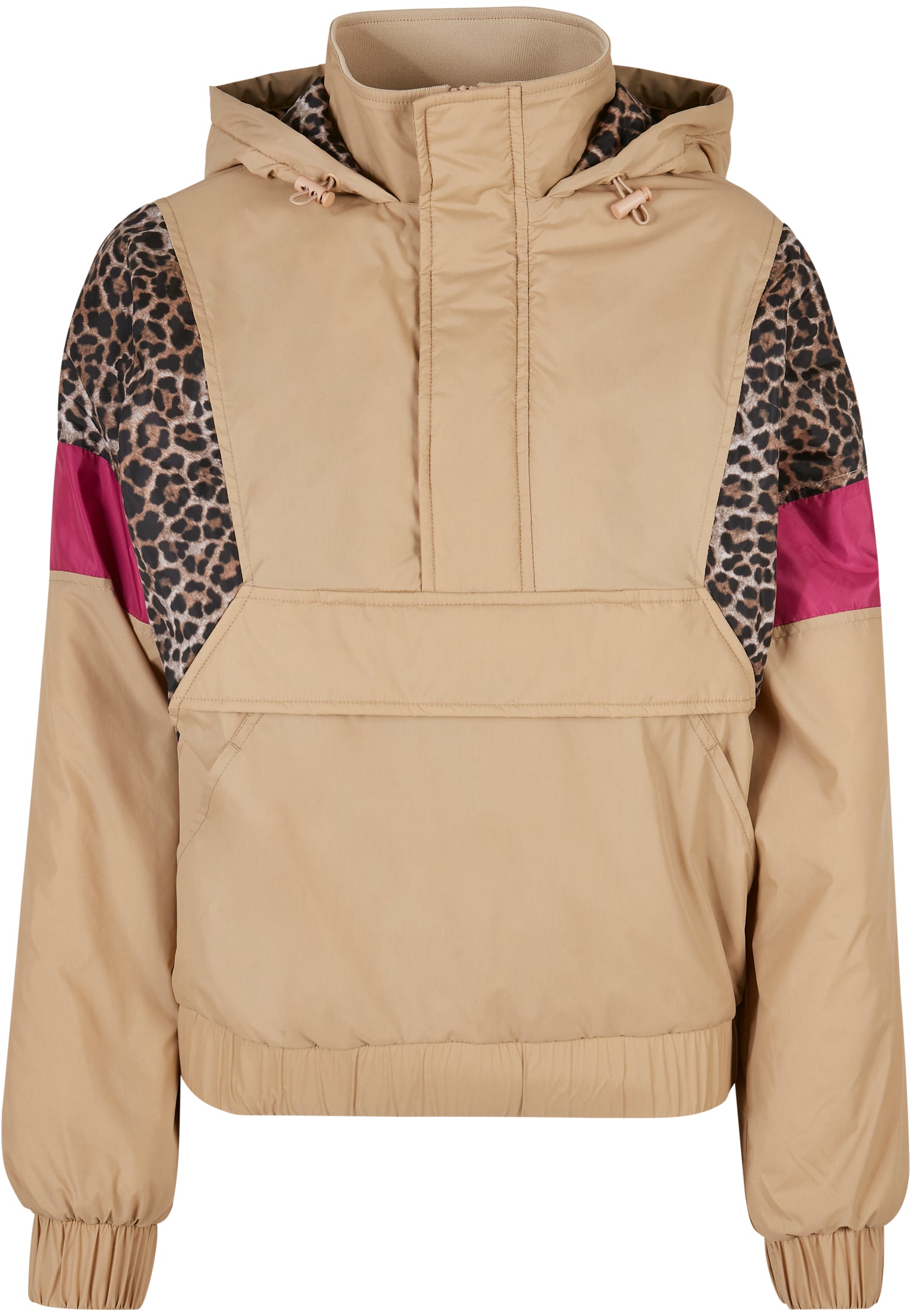 Ladies AOP Mixed Pull Over Jacket | unionbeige/darkleo/w.