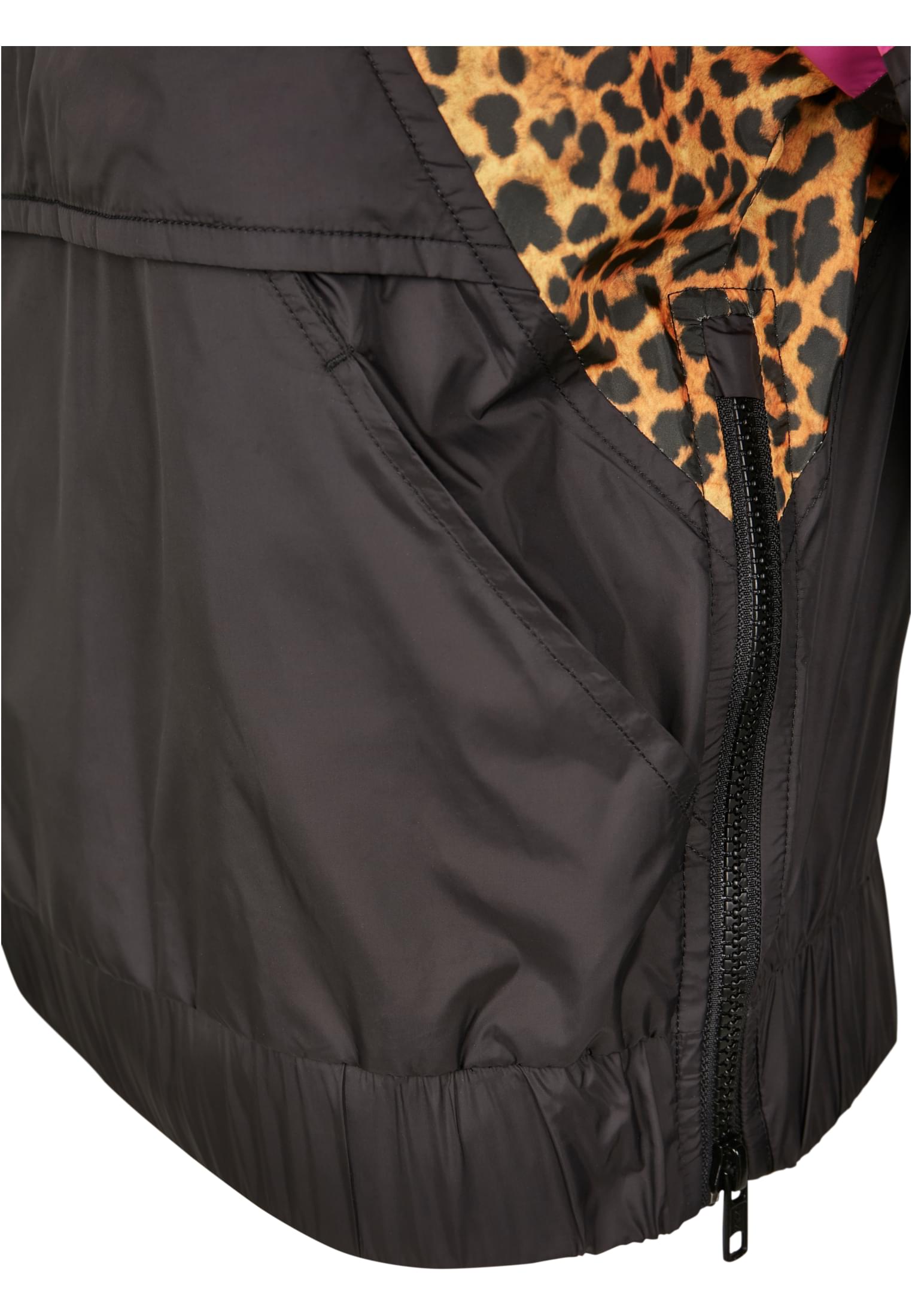 Ladies AOP Mixed Pull Over Jacket | black/leo